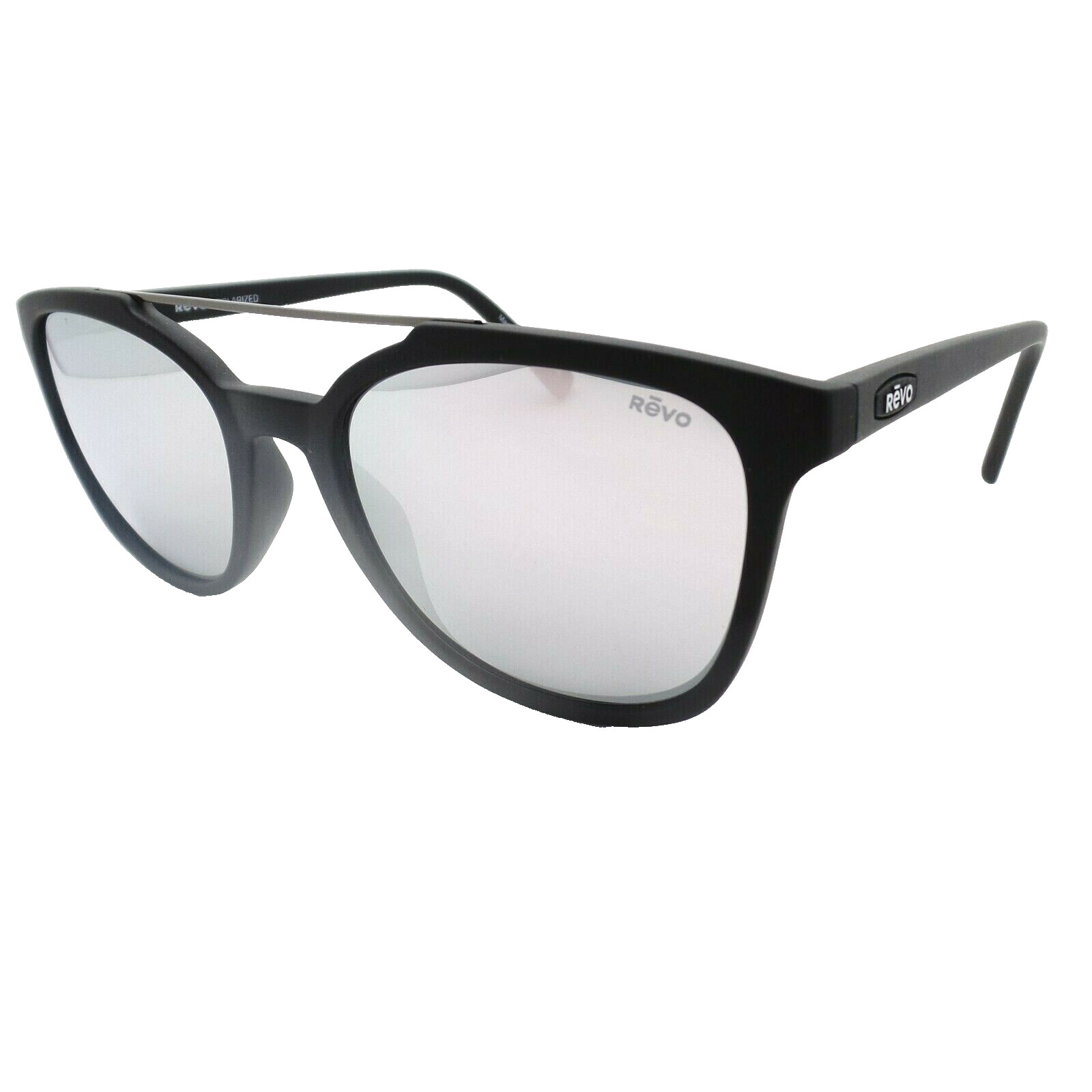 Revo Clayton Matte Black Stealth Mirror Polarized Sunglasses Authentic