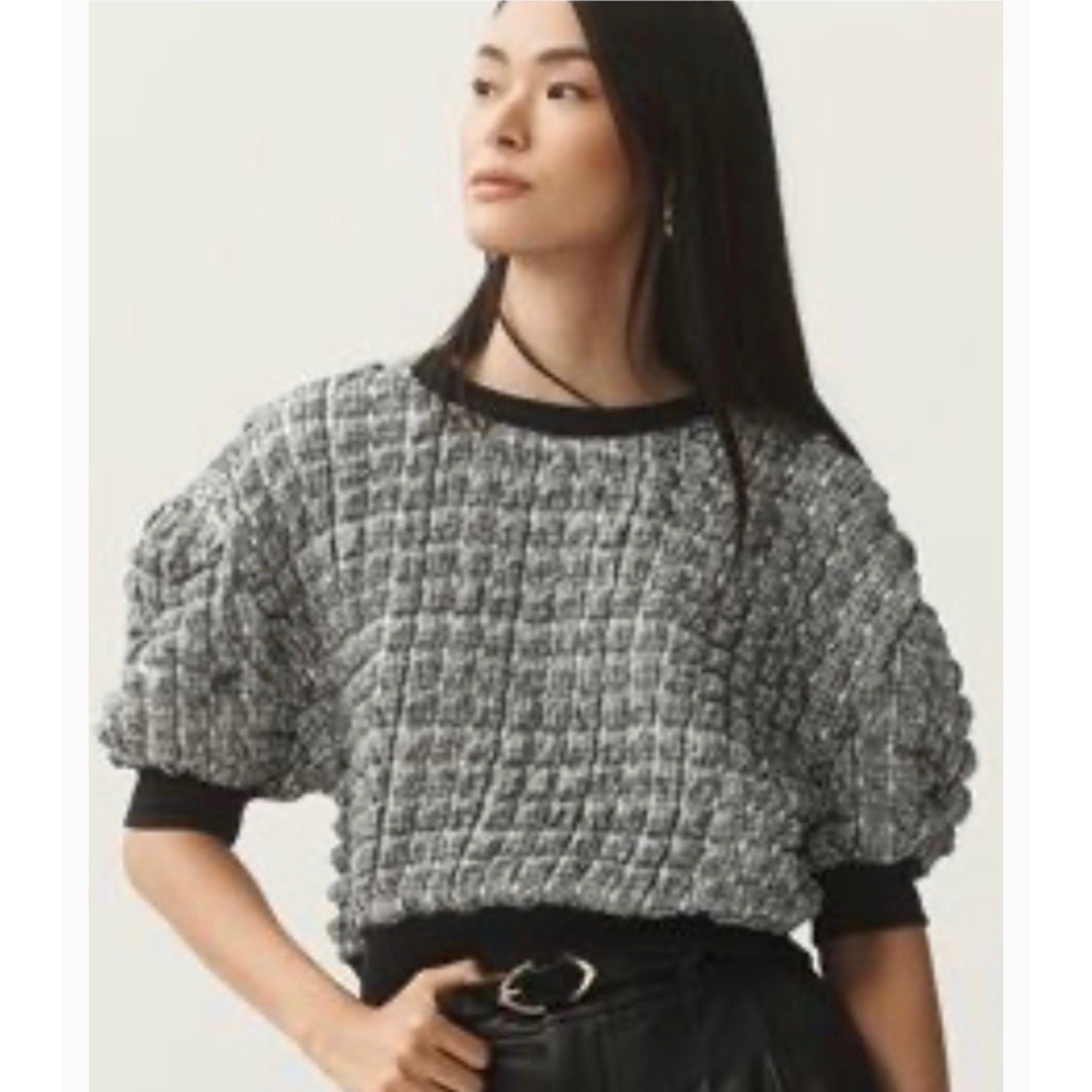 Anthropologie Maeve Tweed Puff Sleeve