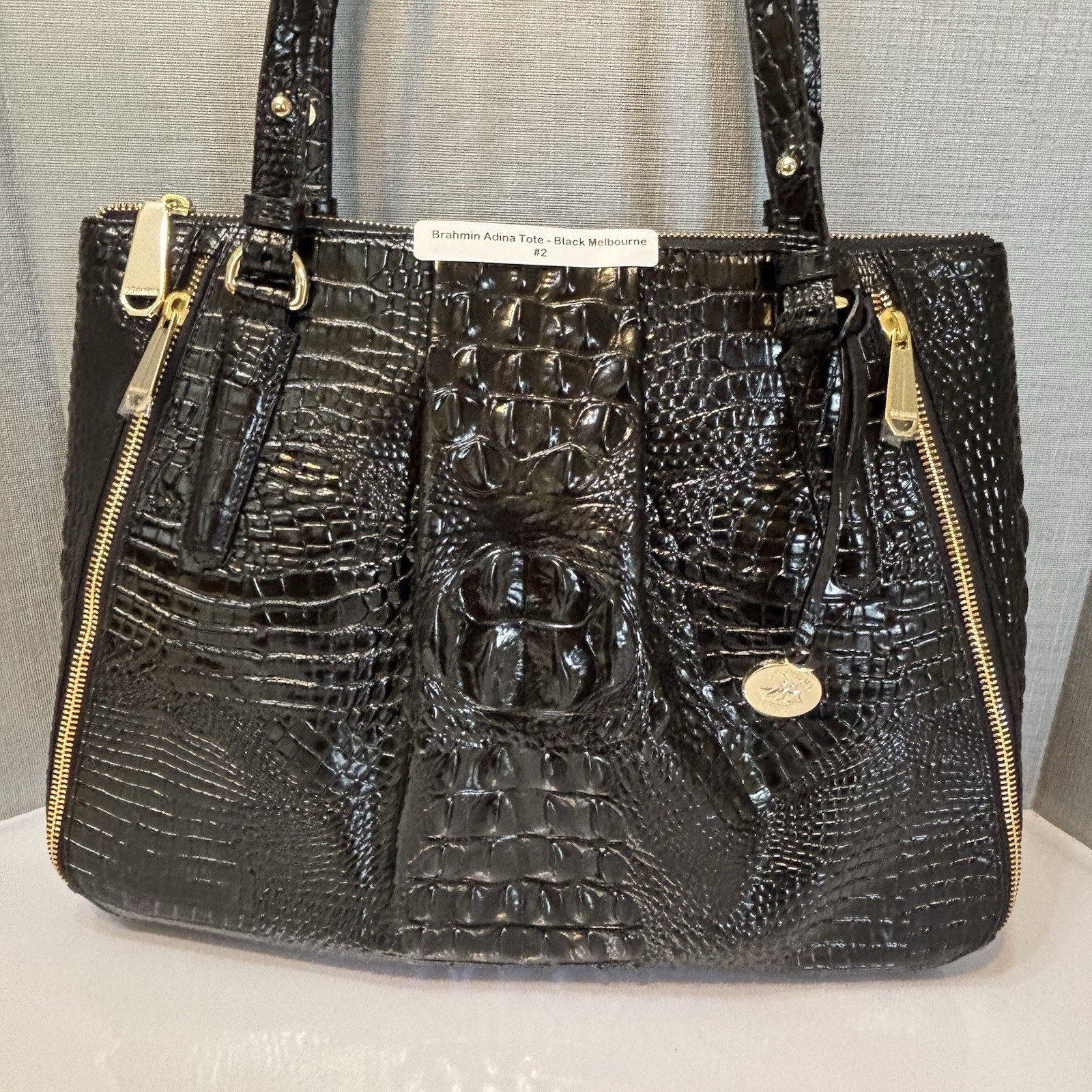 BRAHMIN ADINA Black Melbourne Leather Tote Leather NWT – See pics / 2 available
