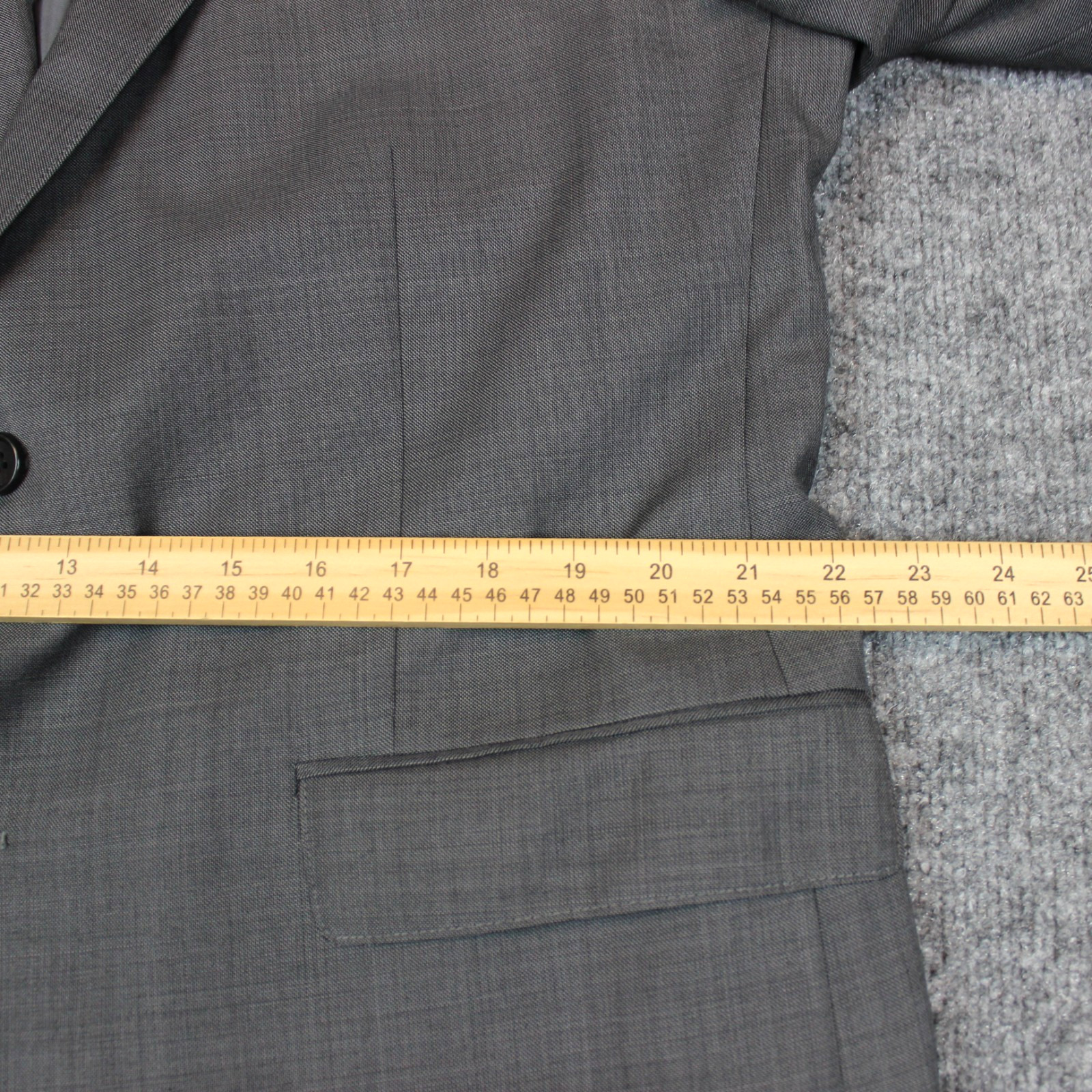 Bonobos Jacket Sport Coat Blazer 46R Gray Nailhead Standard Fit Business Casual