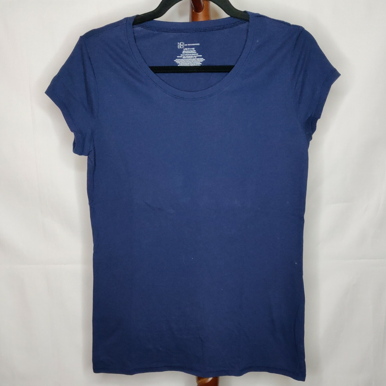 No Boundaries women’s size L(11-13) t-shirt blue color scoop neck short sleeves