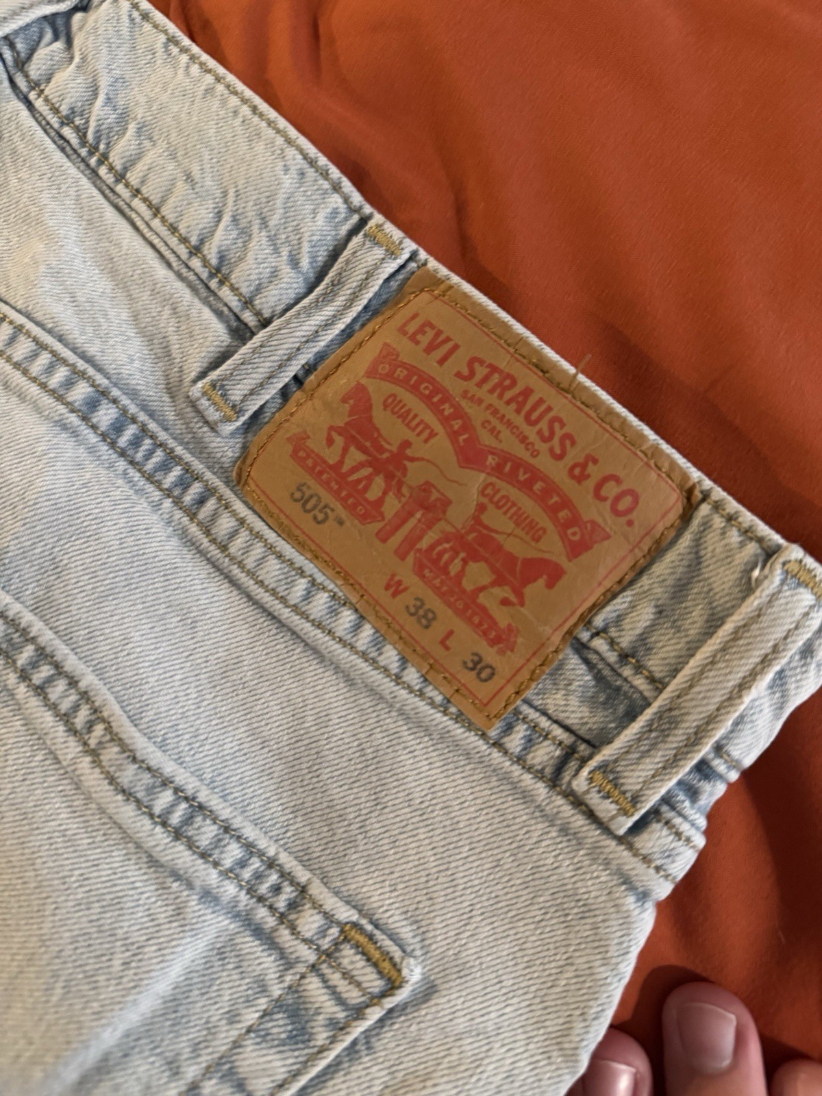 Levi’s 505 Regular Fit Jeans Men’s 38×30 Light Wash