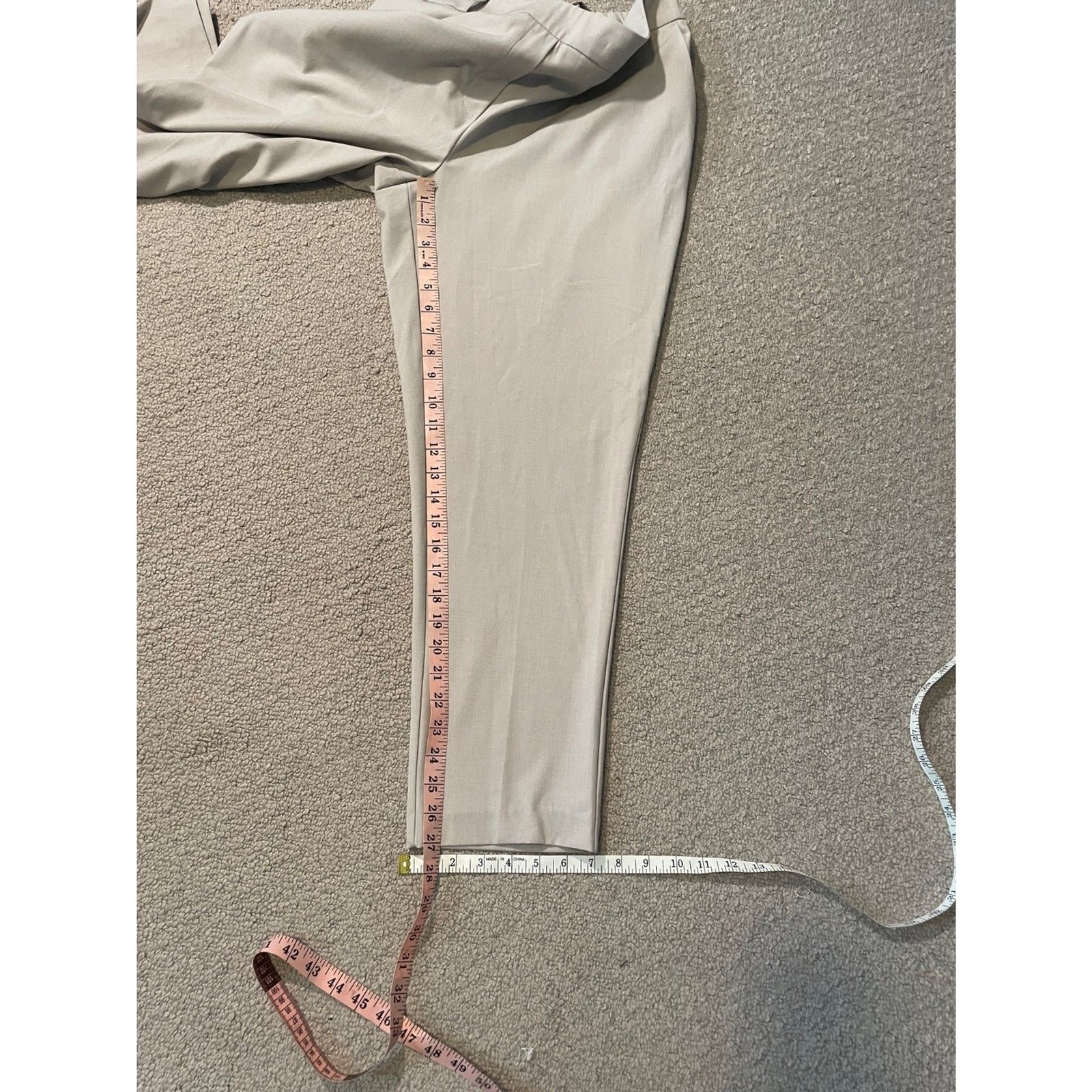 Haver + Blair pull-on beige ankle dress pants, size XL