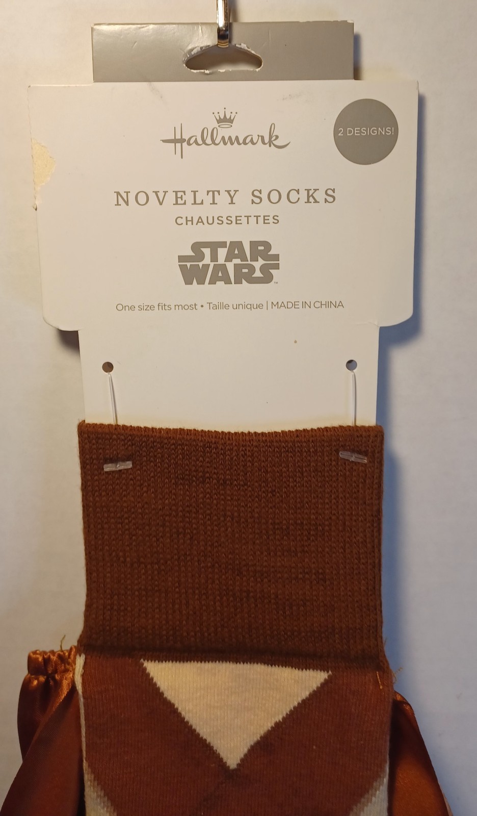 STAR WARS Jedi Obi-Wan Kenobi & Darth Vader Novelty Socks Hallmark Disney -Y