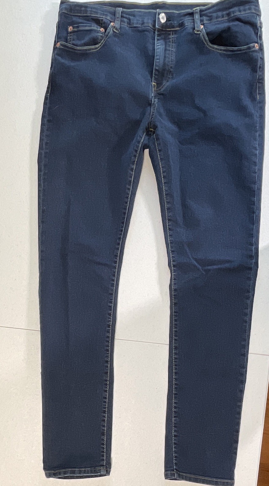 Levi’s 510 Men’s Dark Wash Blue Denim Skinny Slim Fit Low Rise Jeans 36 x 32