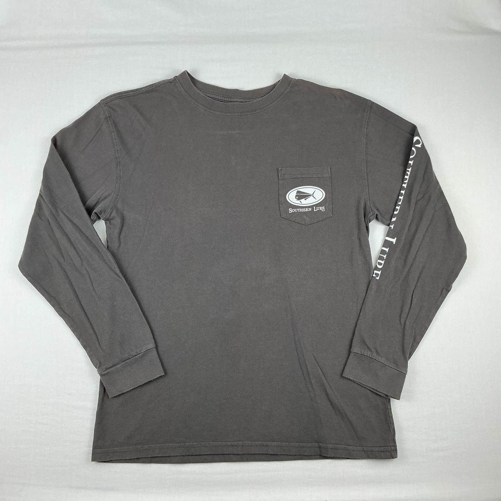 Southern Lure YXL Grey Long Sleeve Graphic Double Sided Shirt