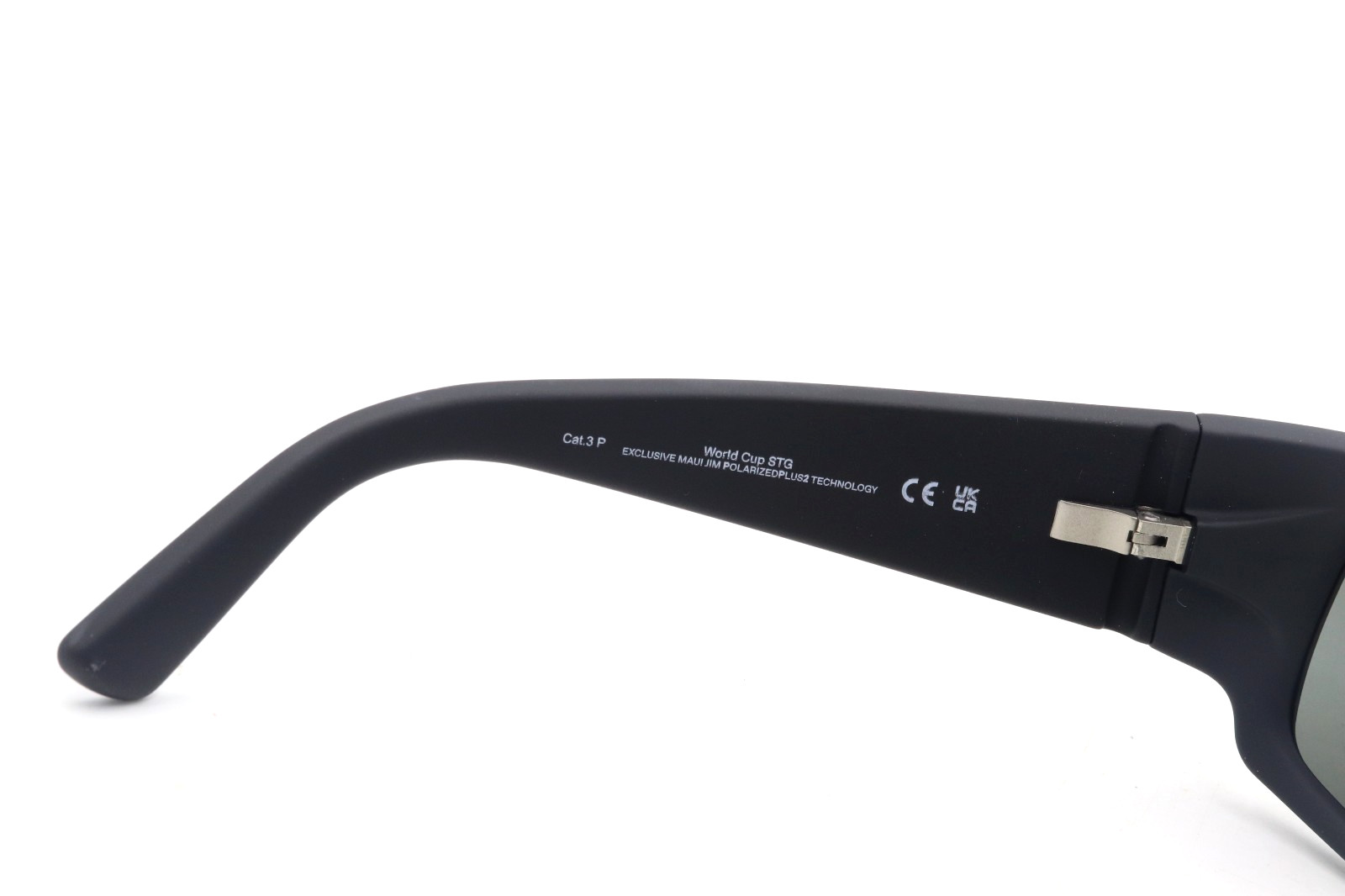 New Maui Jim WORLD CUP Black Rubber Gray Sunglasses 266-02MR / MJ0266S-001 $289