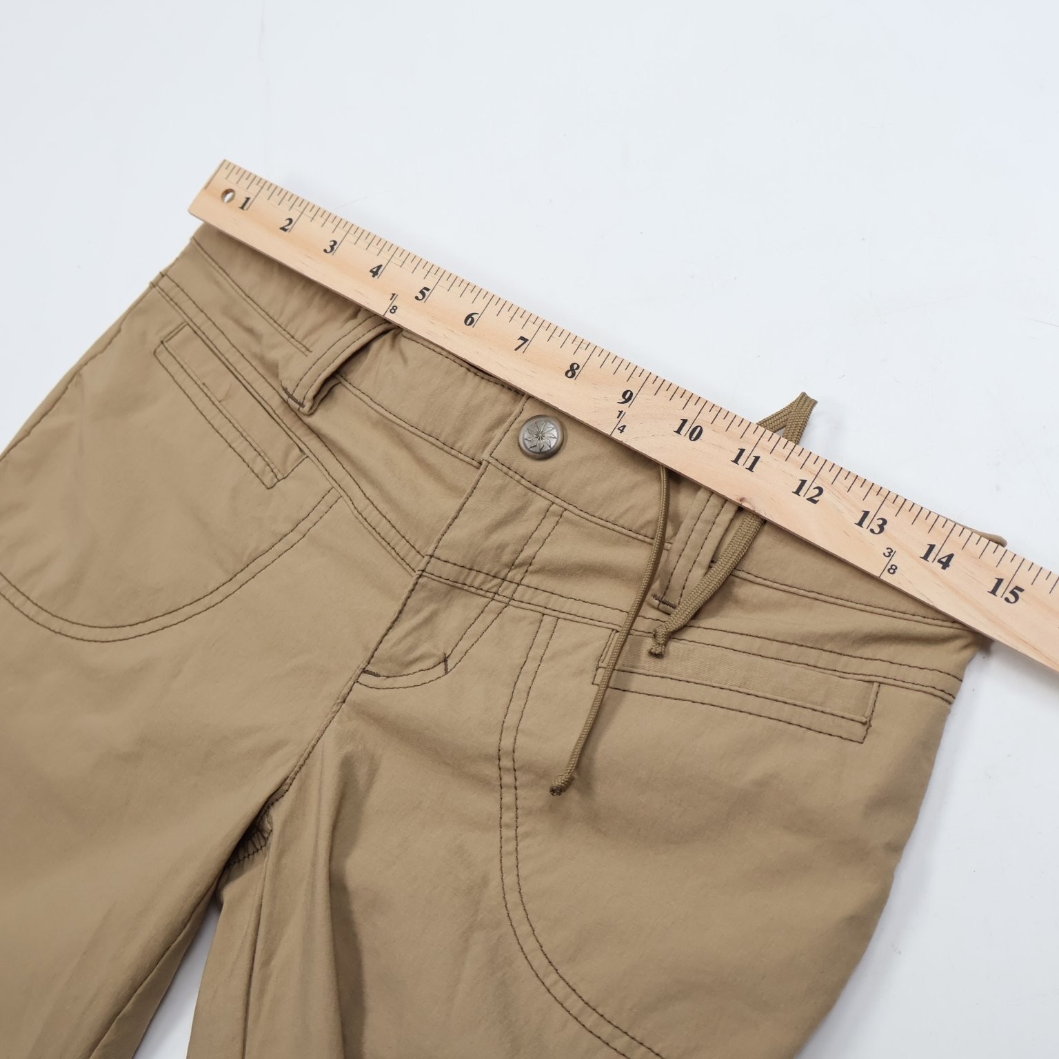 Athleta Women’s Pants Khaki 4P Nylon Spandex Stretch Wide Leg Cargo