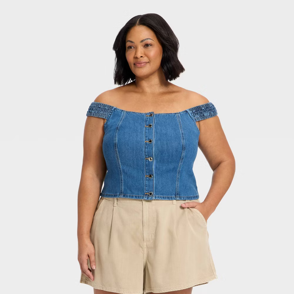 Women Off the Shoulder Denim Top – Universal