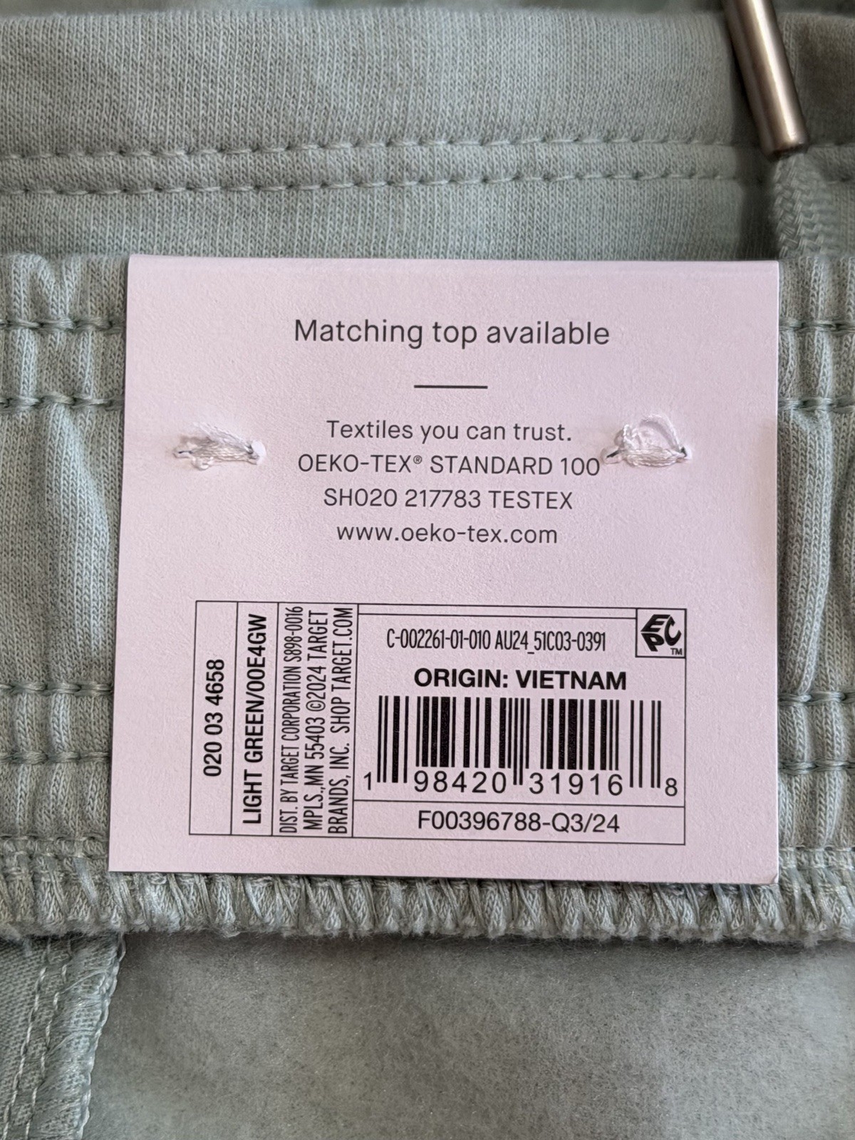 Auden Women Mid-Rise Fleece Drawstring Light Green Shorts Size L NWT