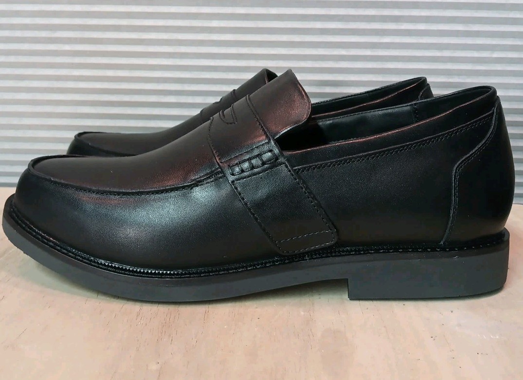 Apex Men’s Lexington LT200M Orthopedic Strap Loafer Dress Shoes Black Size 14 W
