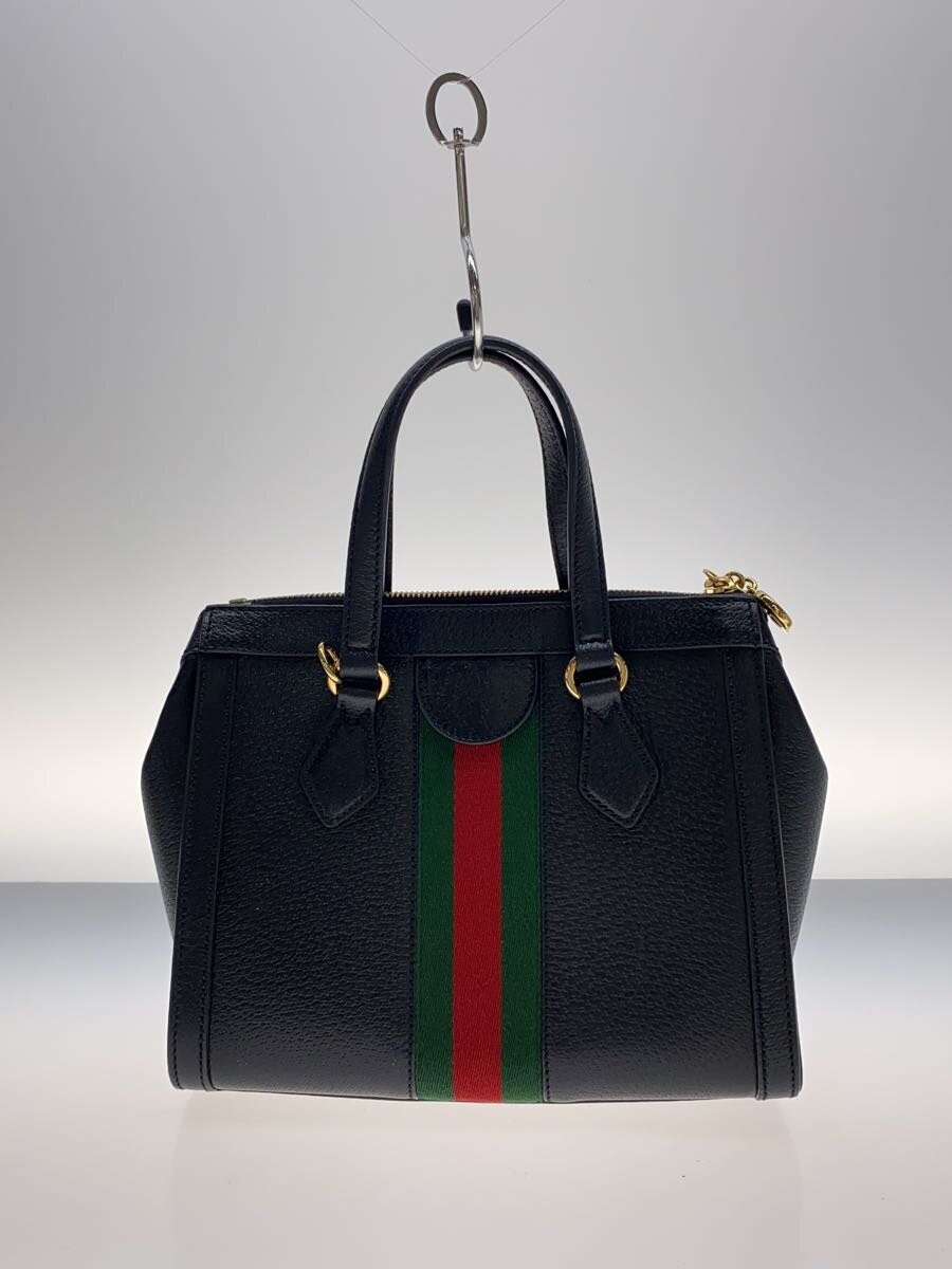 GUCCI Ophidia GG Handbag Leather BLK 547551