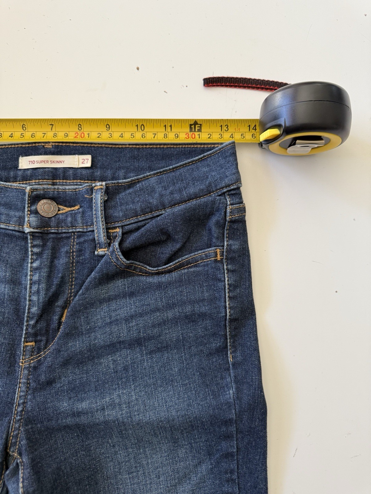 Levis Strauss 710 Super Skinny Jeans Blue Stretch Women’s 27×27 Good Condition👖