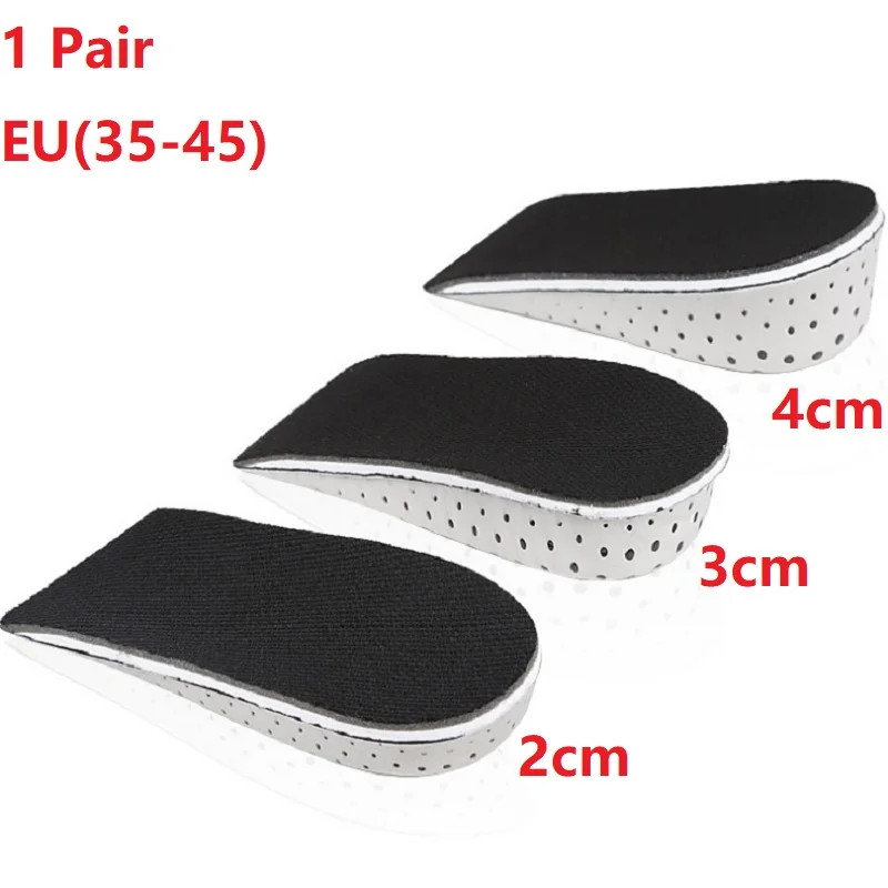 1 Pair 2/3/4CM Breathable Cushion Heighten Shoe Pad Invisible Height Increase In