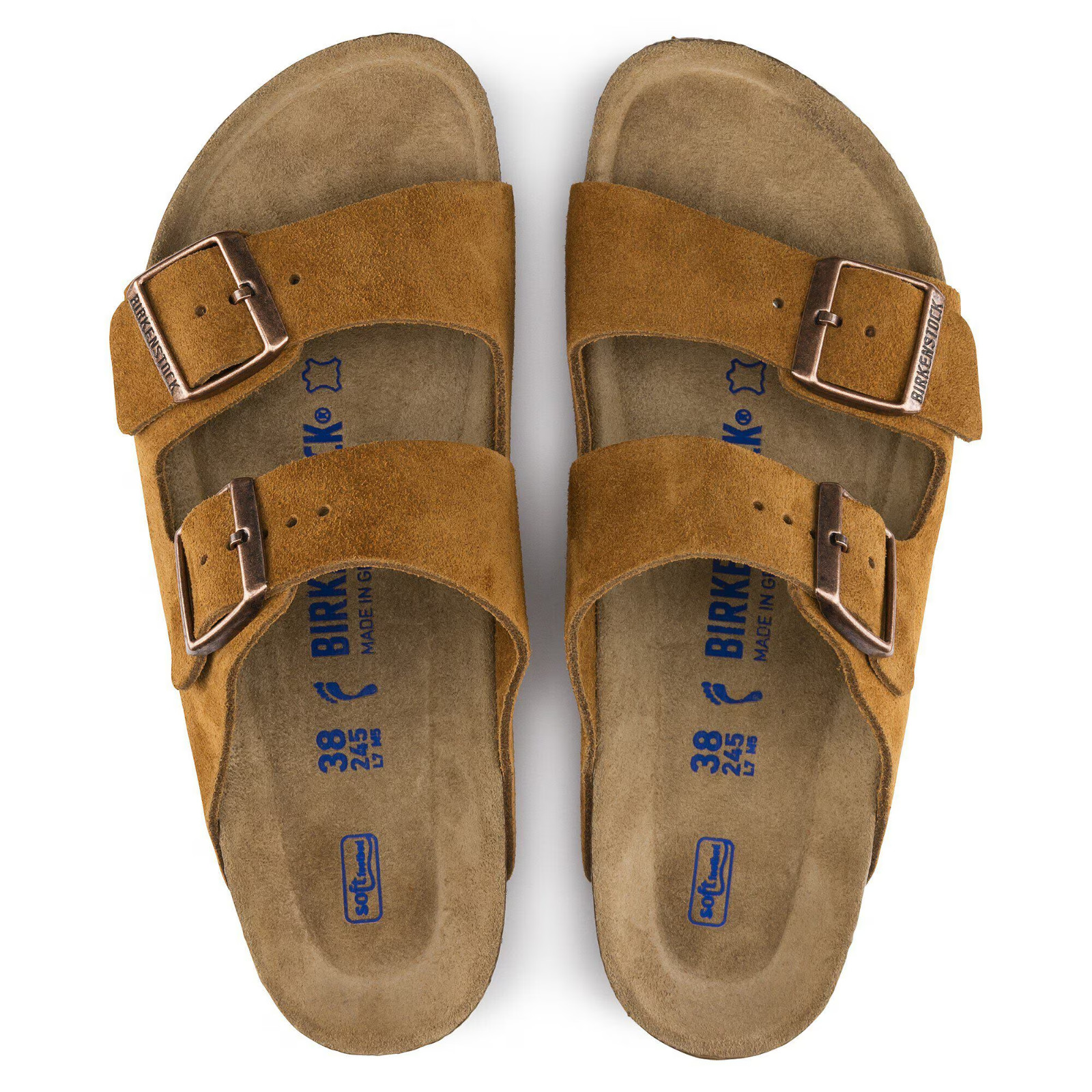 Birkenstock Arizona Soft Footbed Sandals Suede Mink Casual Shoes EU37-45