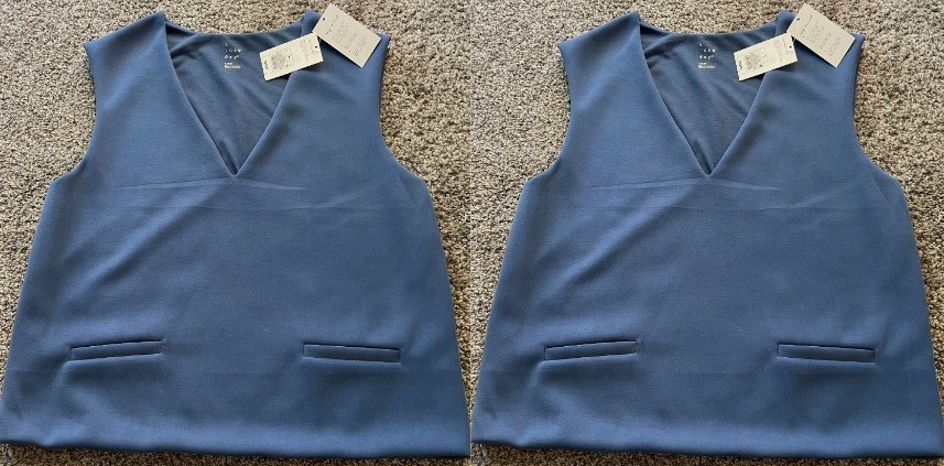 Women’s Sandwash Vest – A New Day™ SIZE: L / Color: Blue & Blue (Total 2) -NEW