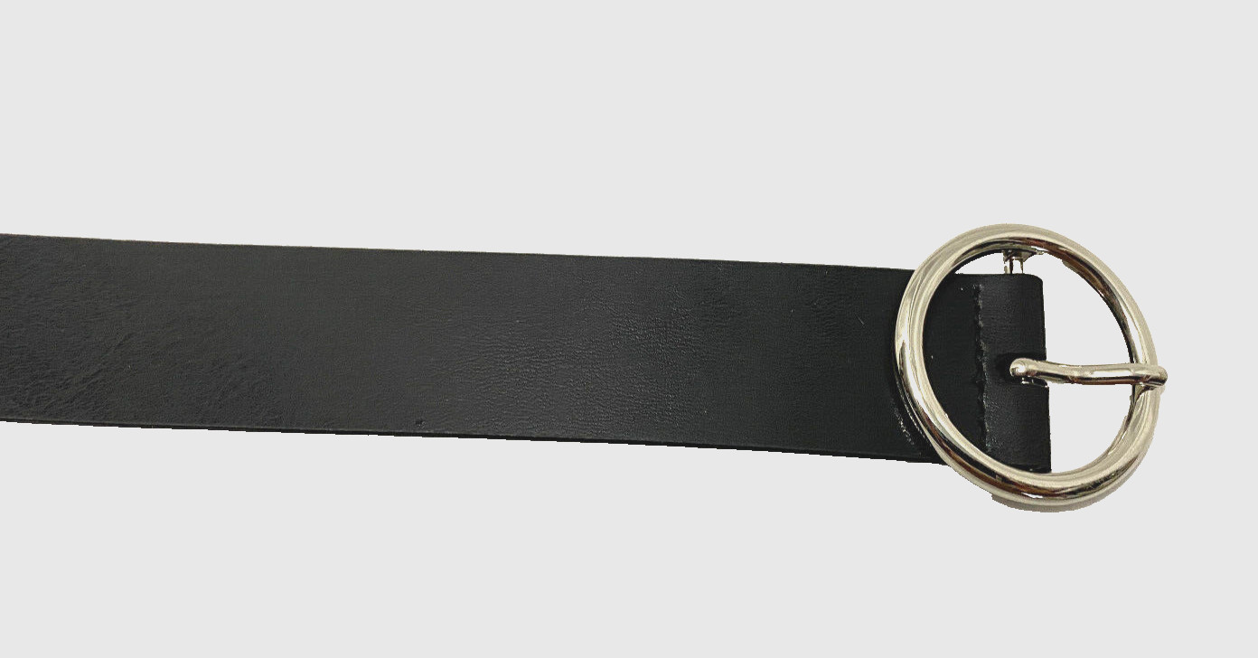 Womens Belt Black Man Made Materials 1.5″ Wide Size M Target