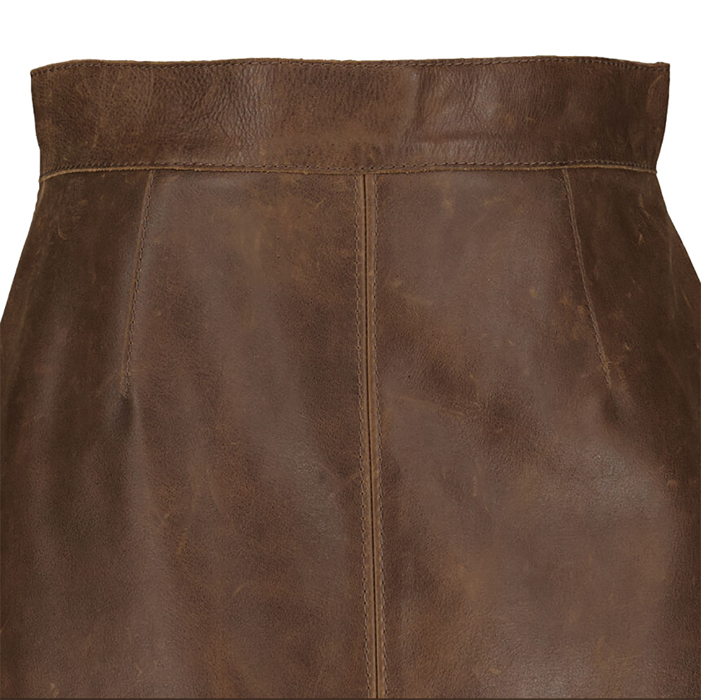 DOLCE & GABBANA Leather Mini Skirt High Waist Brown Size 40 – RP £2145.00