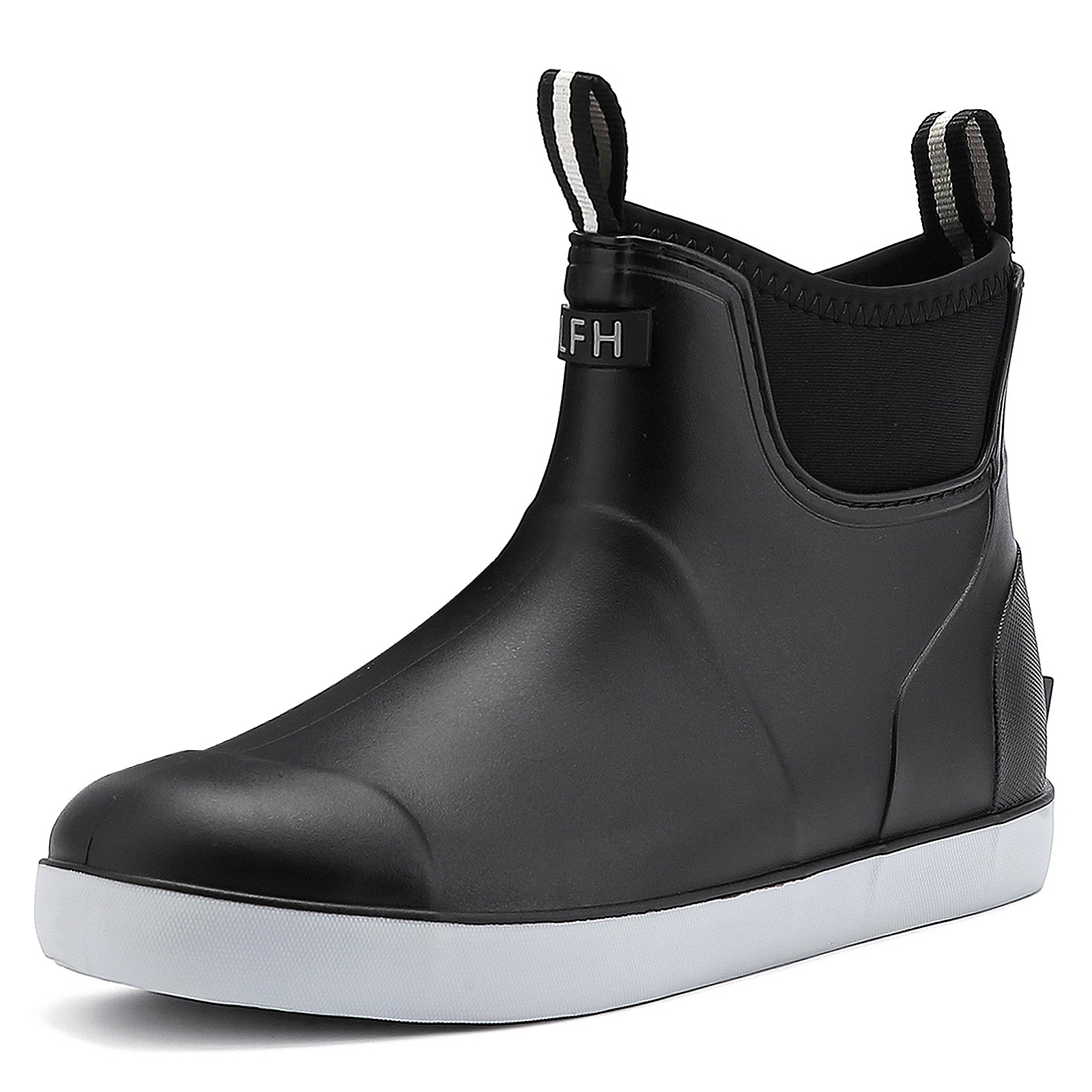 Men’s Deck Boots, Waterproof Ankle Rain Boots , Outdoor Rubber Fishing Boots