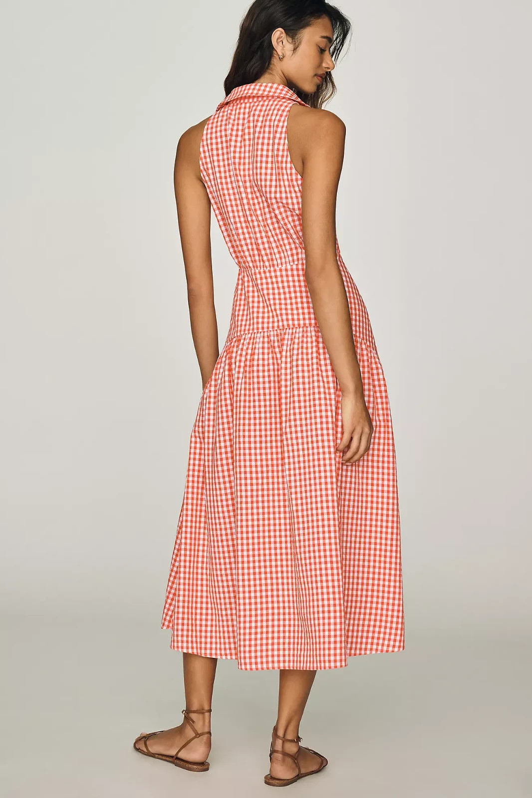 Anthropologie Tobie Drop-Waist Midi Shirt Dress by Exquise