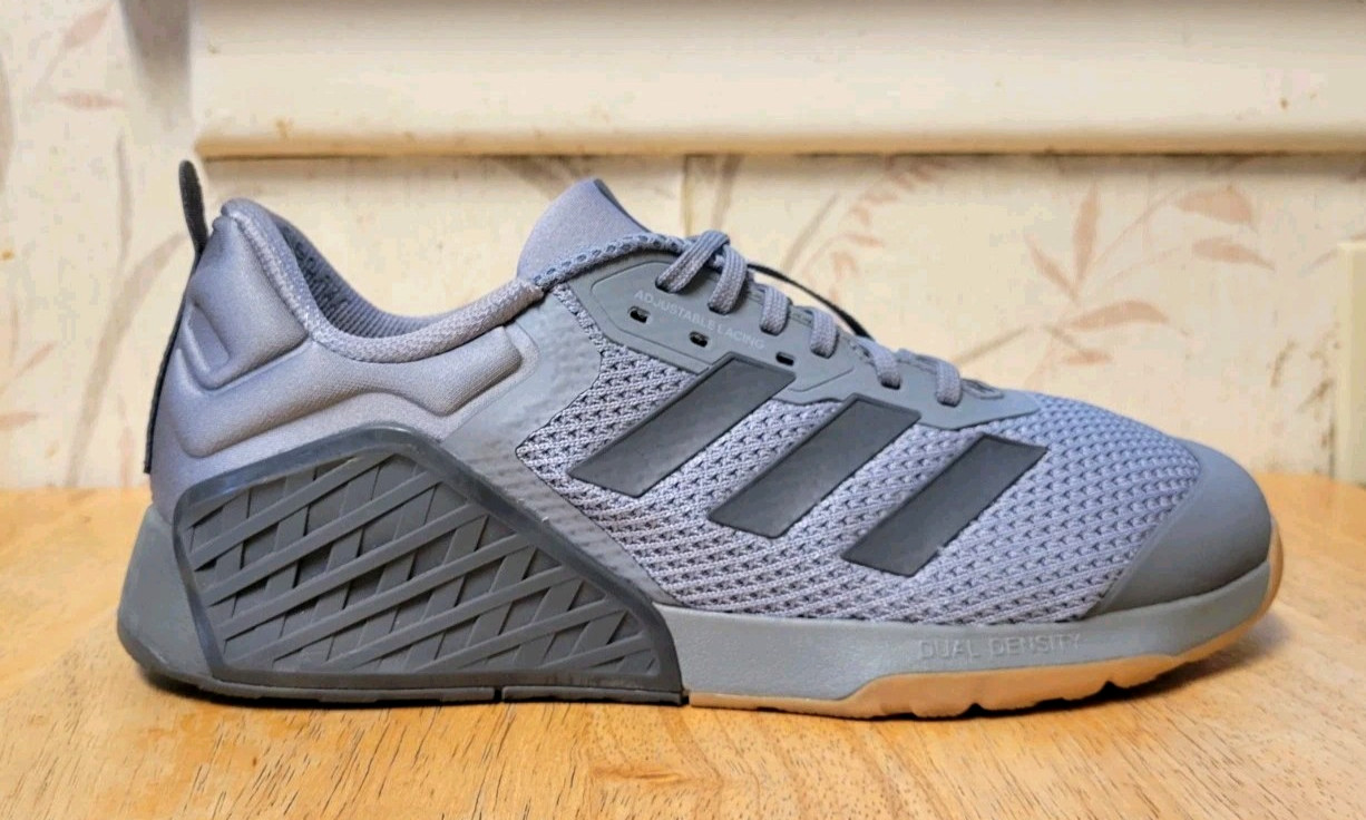 Adidas Dropset 3 Men’s Grey Core Black Cross Training Workout Shoes ID8627 Sz 10