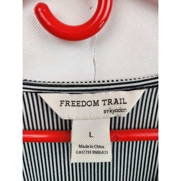 Freedom Trail by Kyodan Womens Active Dress Size Large Black Striped Sleeveless
