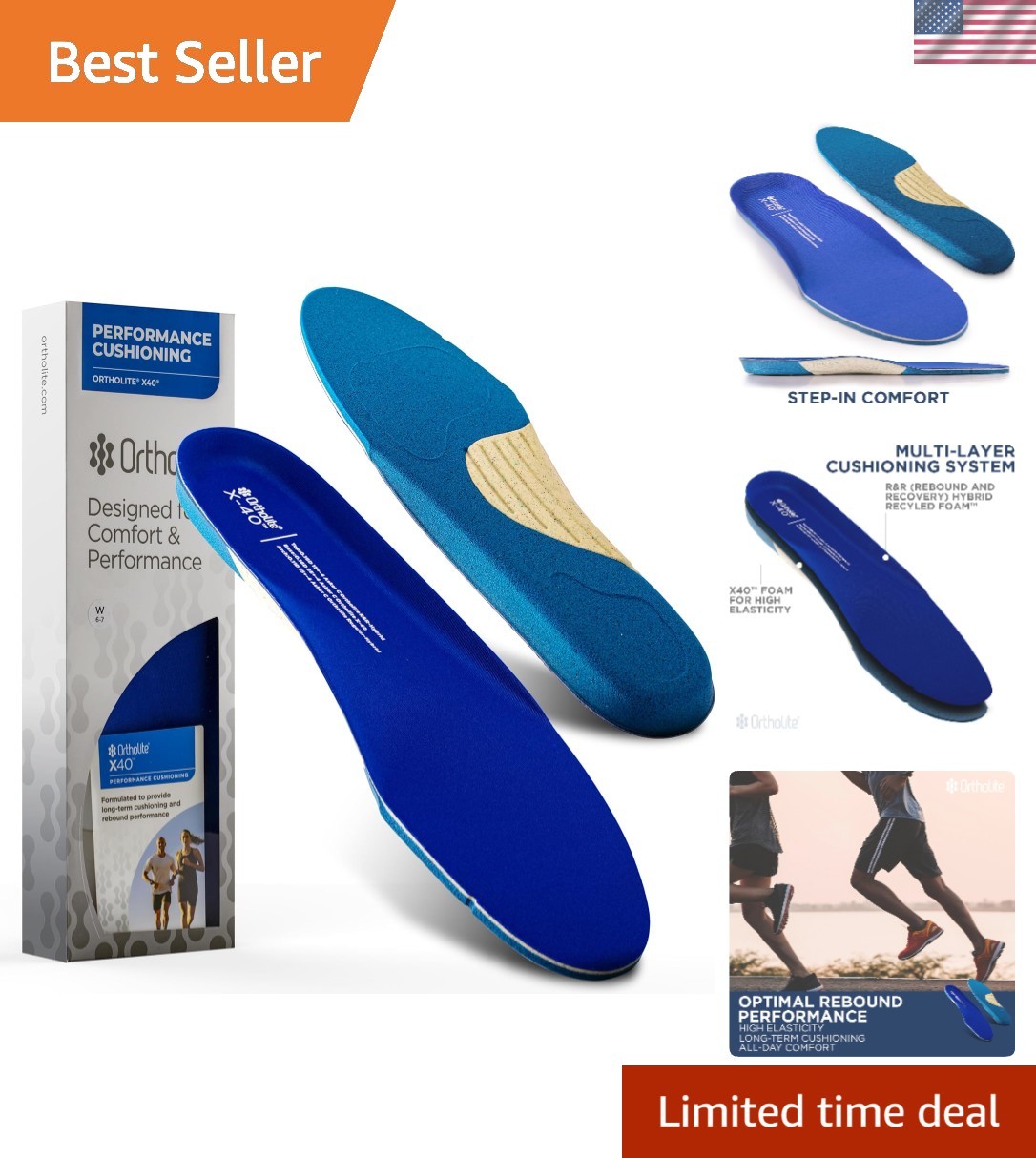 Breathable Washable X40 Performance Inserts for Long-Term Cushioning & Support