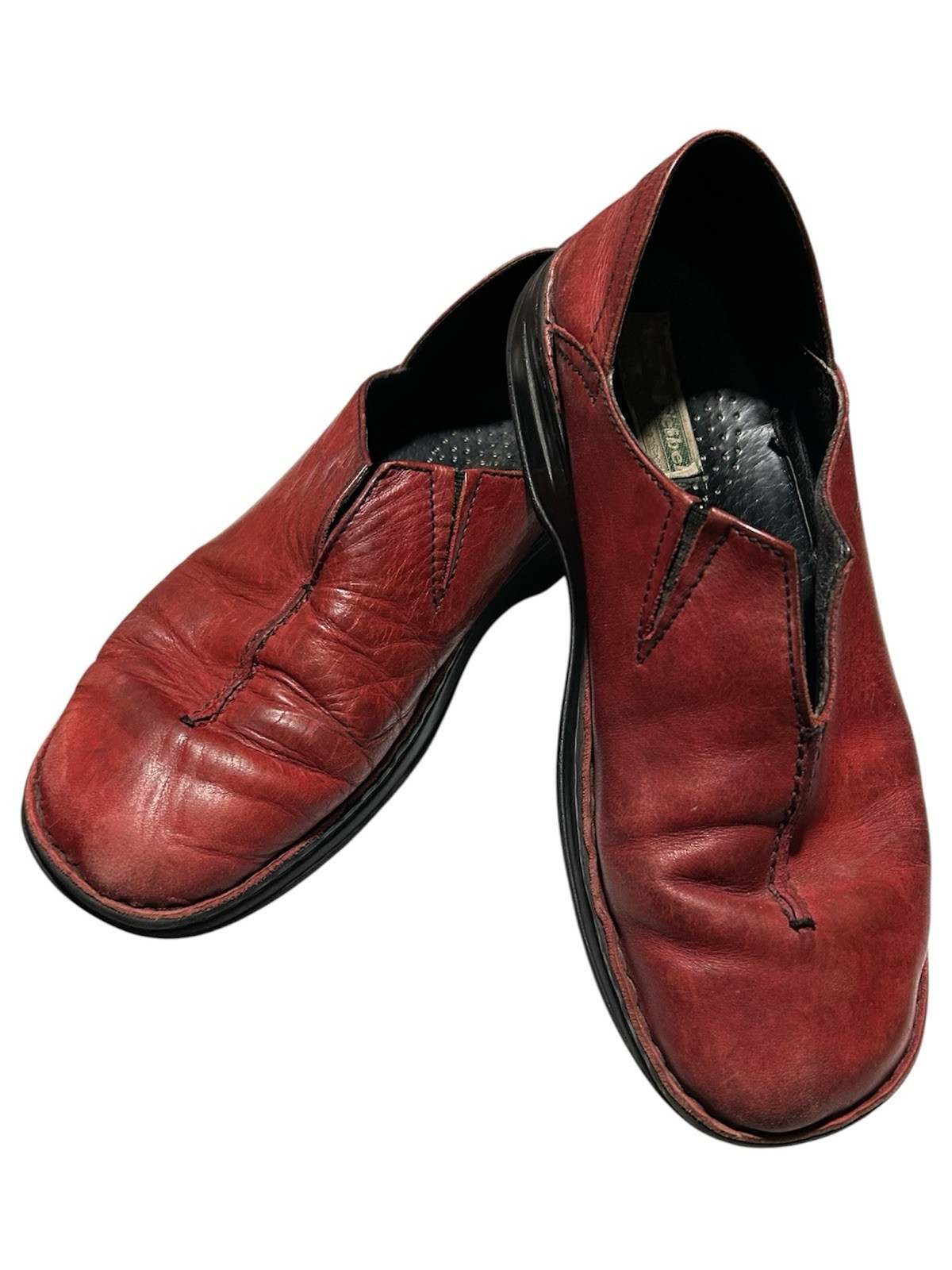 Josef Seibel Women’s Red Leather Hungary Slip-on Shoes – Size 40 (US 9 – 9.5)