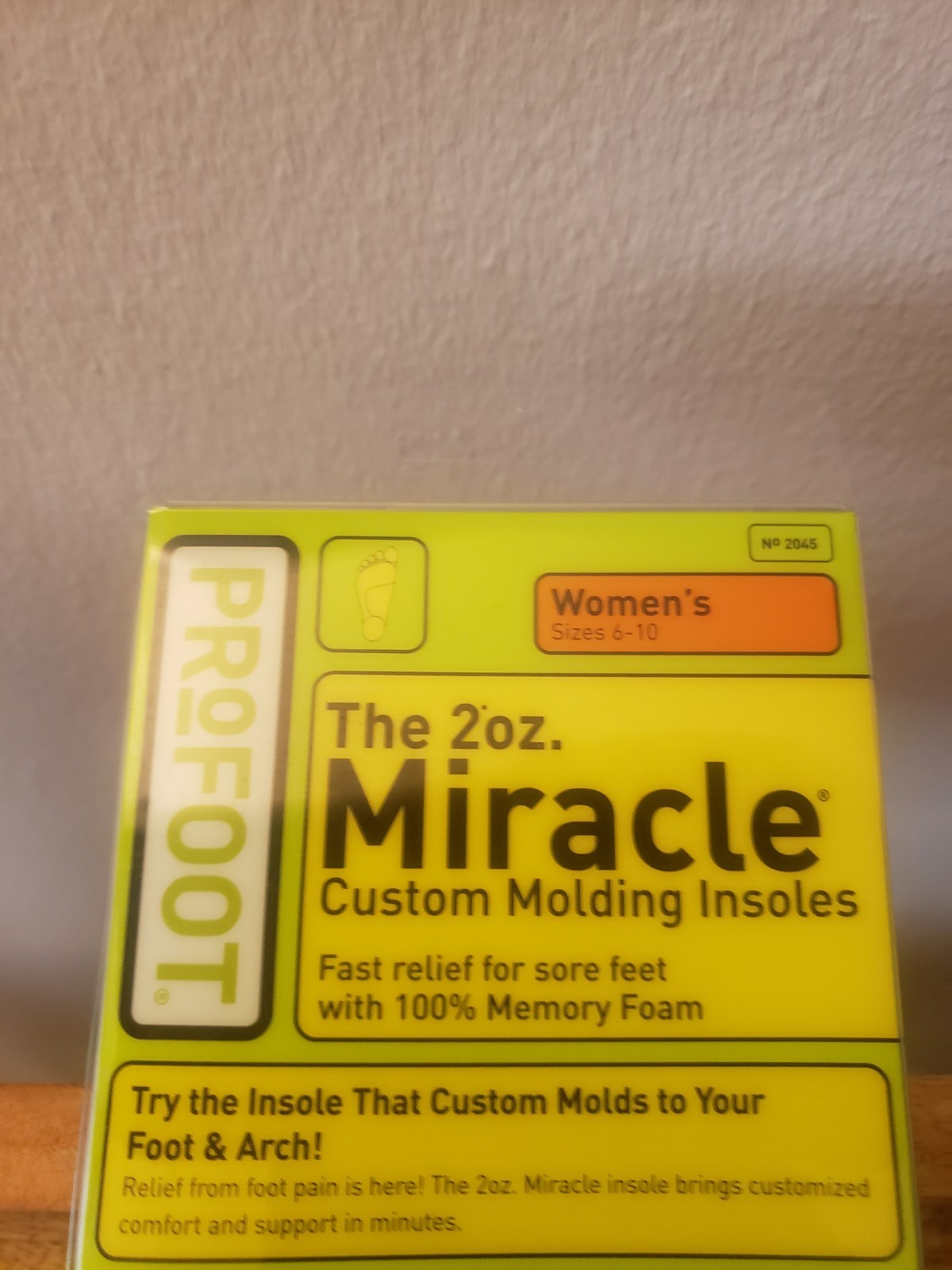 Profoot 2oz Miracle Custom(FULL SIZE) Molding Insoles, Womens, New/Sealed!