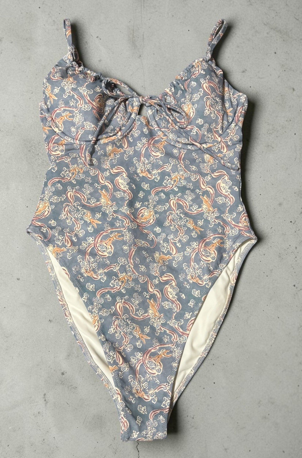 NEW! $198 MONTCE SWIM CUPID LUCY ONE-PIECE SWIMSUIT BLUE – size Medium