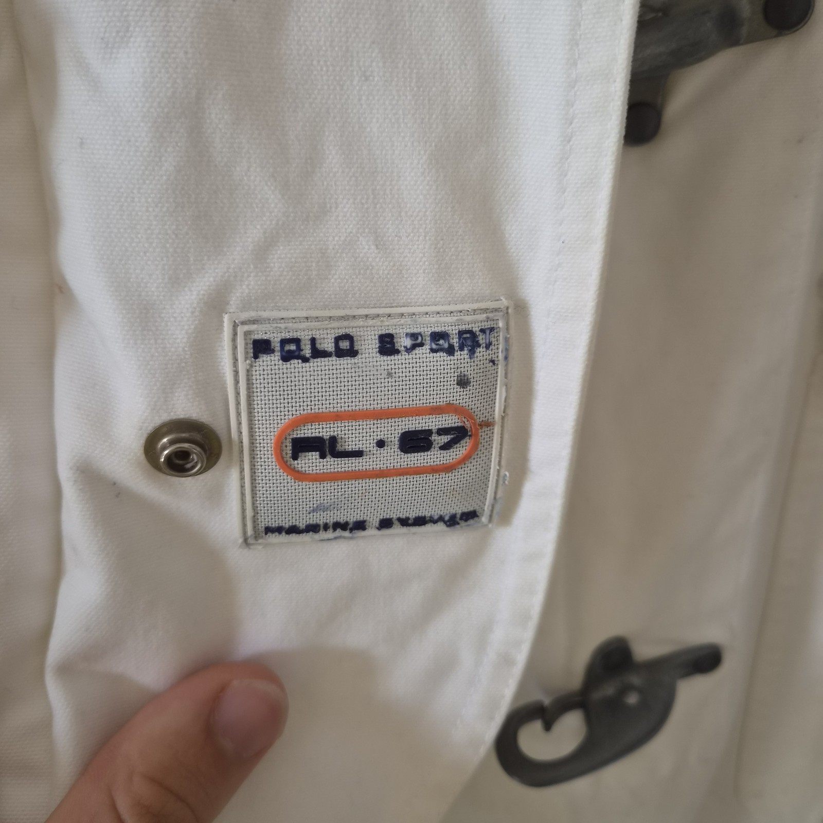 Vintage Polo Sport Ralph Lauren Fireman Jacket Mens M White