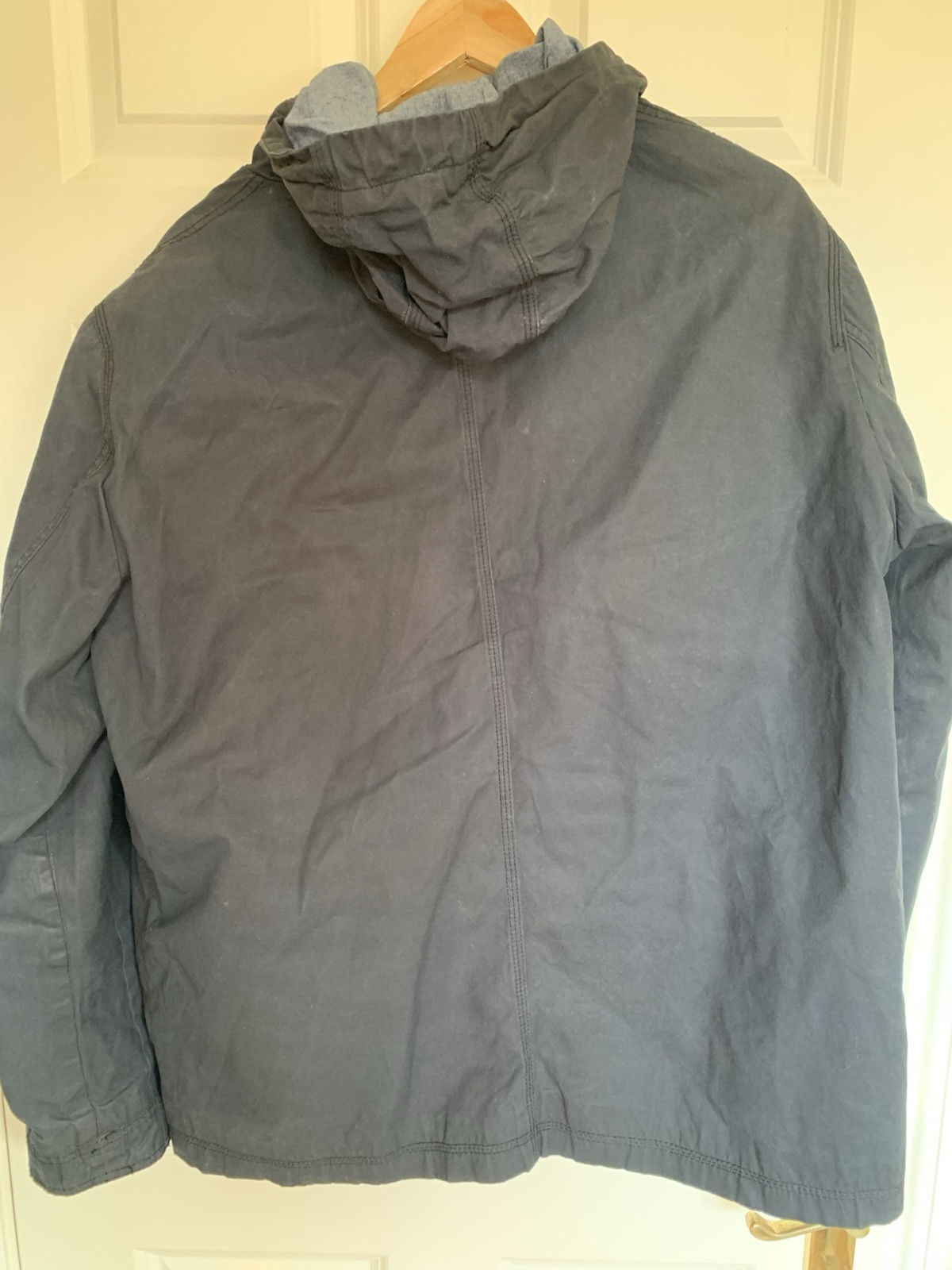 Genuine Jasper Conran Jacket Women’s XL Blue Cotton Hooded Coat – Free Returns