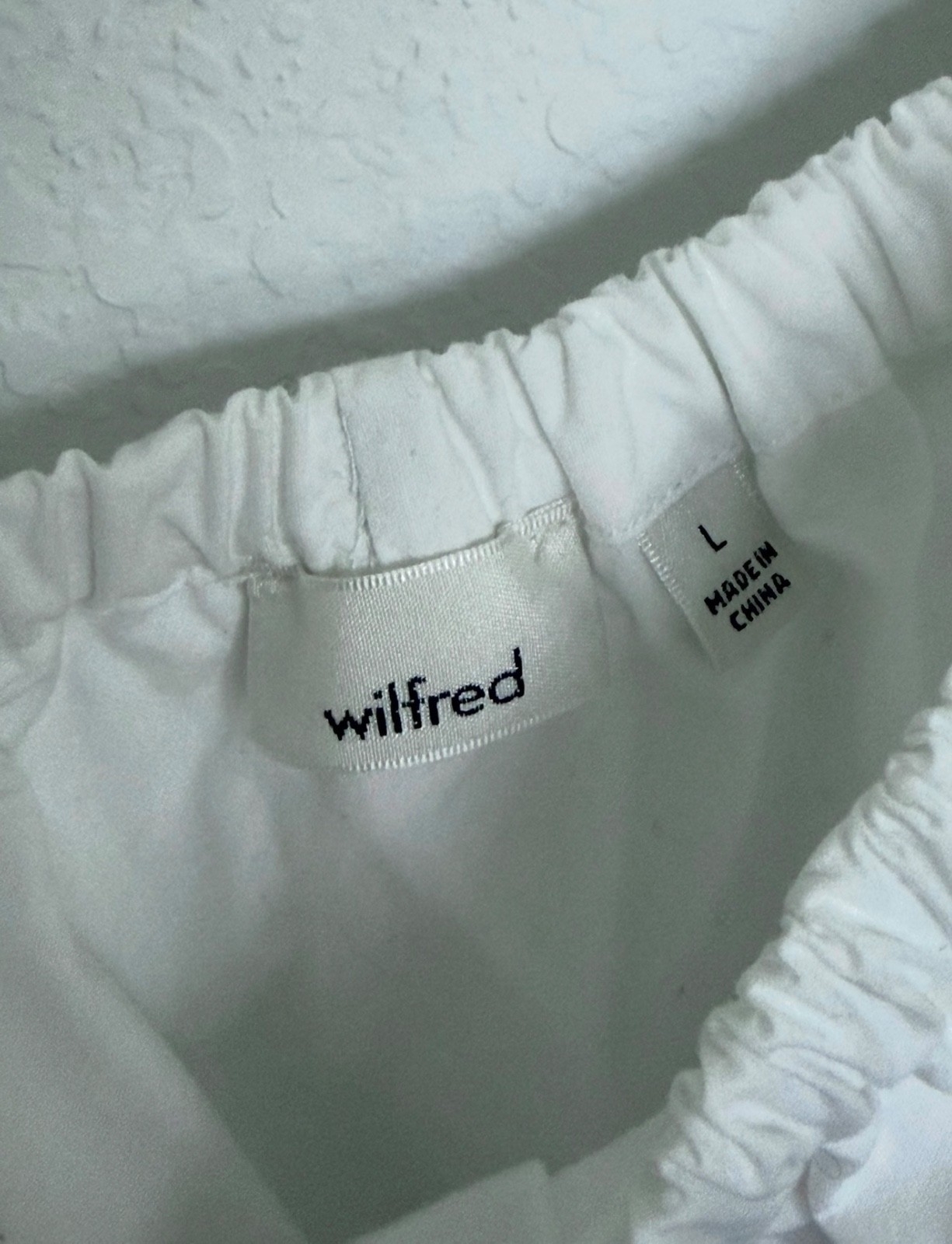 Aritzia Wilfred 100% Cotton White Off Shoulder Top Blouse Large