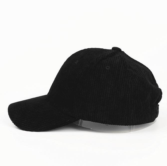 Corduroy Baseball Cap Cord Hat Adjustable Curved Visor Blank Solid Plain Unisex