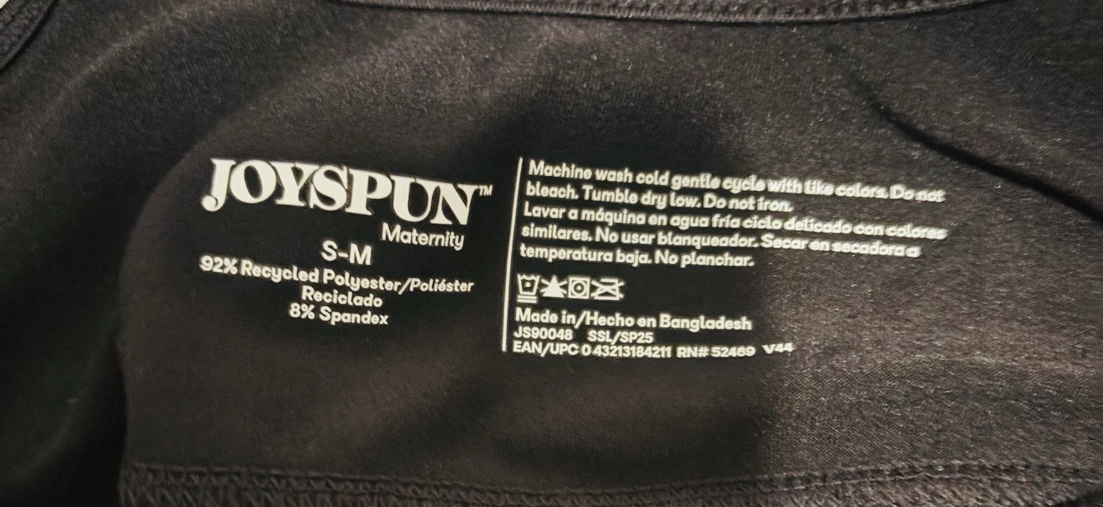 Joyspun Maternity Nursing Camisole Tank Black S-M Stretch Adjustable Straps