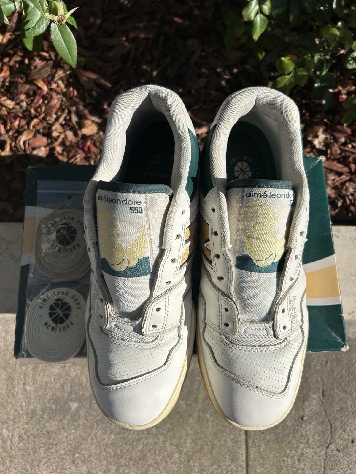 9.5 – New Balance 550 x Aimé Leon Dore ‘Green Yellow’ 2021 [BB550A2]