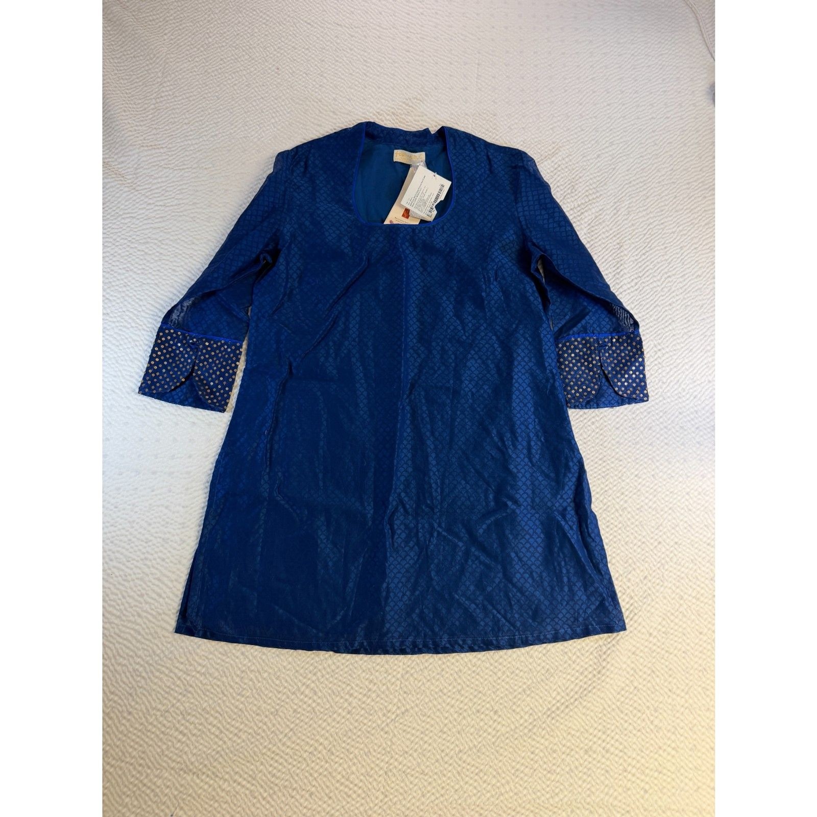 Fabindia 3/4 Sleeve, Sequin, “Ganga” Pattern Women’s Tunic
