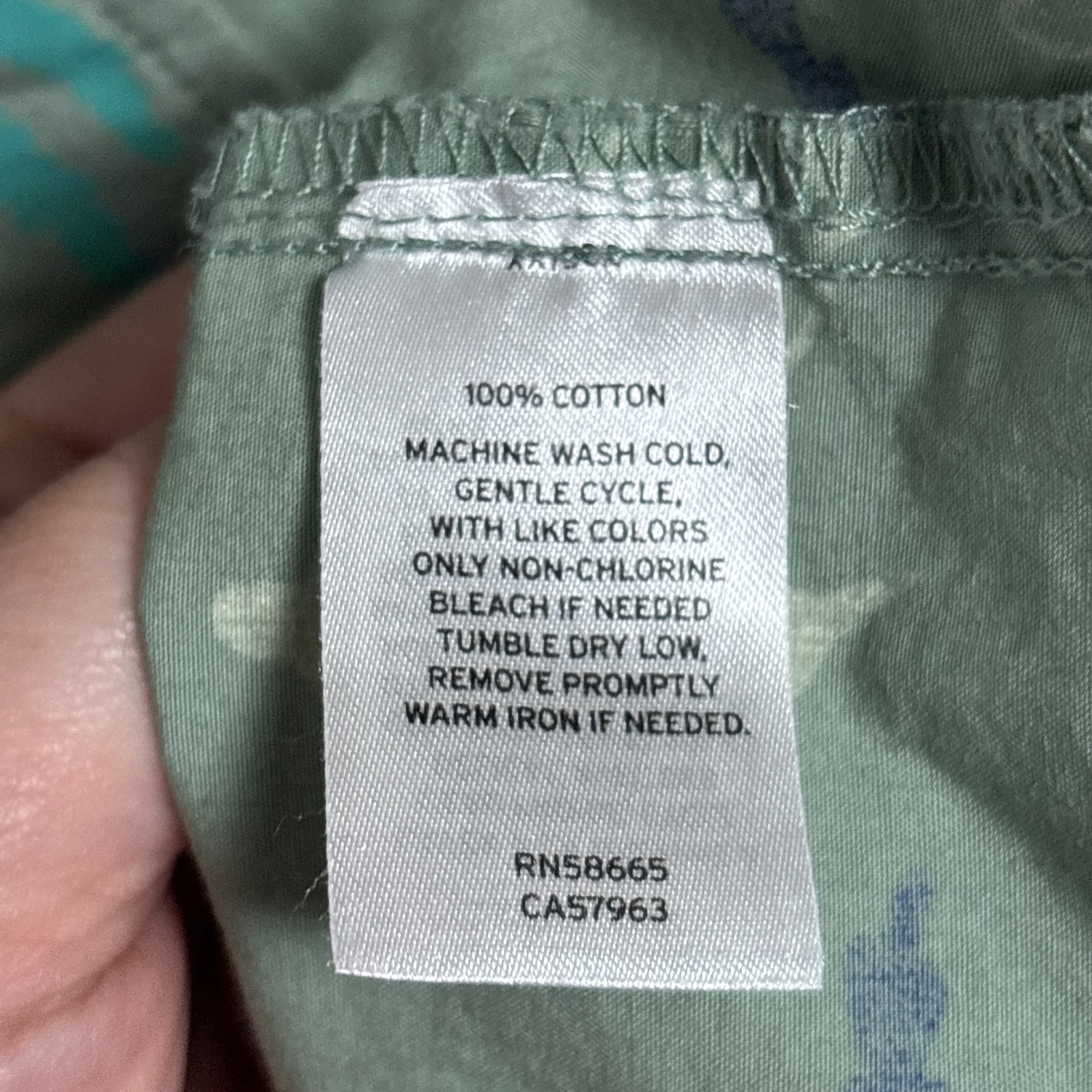 Nordstrom Rack Top XL Green Blue Floral Button Camp Hawaiian Matisse Inspired