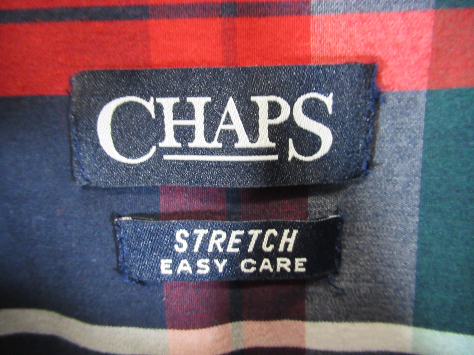 Chaps Button Up Shirt Men 2XL Multicolor Plaid Stretch Easy Care Lightweight