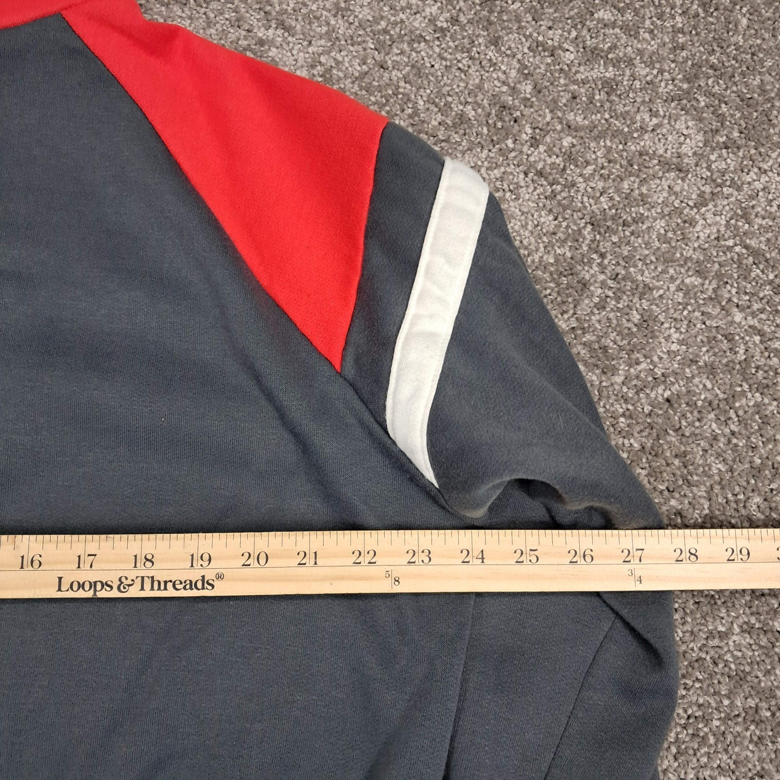 Vintage Mac Gregor Men’s 1/4 Button Up Hoodie Red X-Large