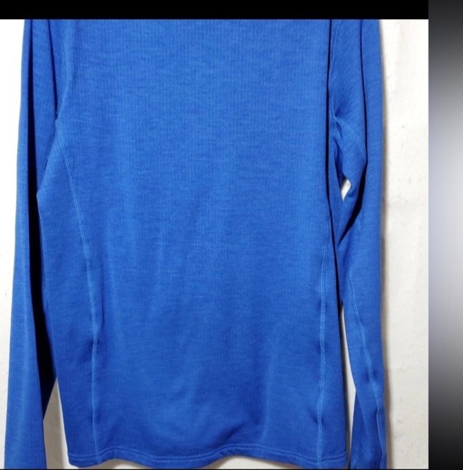 Eddie Bauer Men’s XL Blue 1/4 Zip Fleece Pullover Mock Neck w/ Pockets