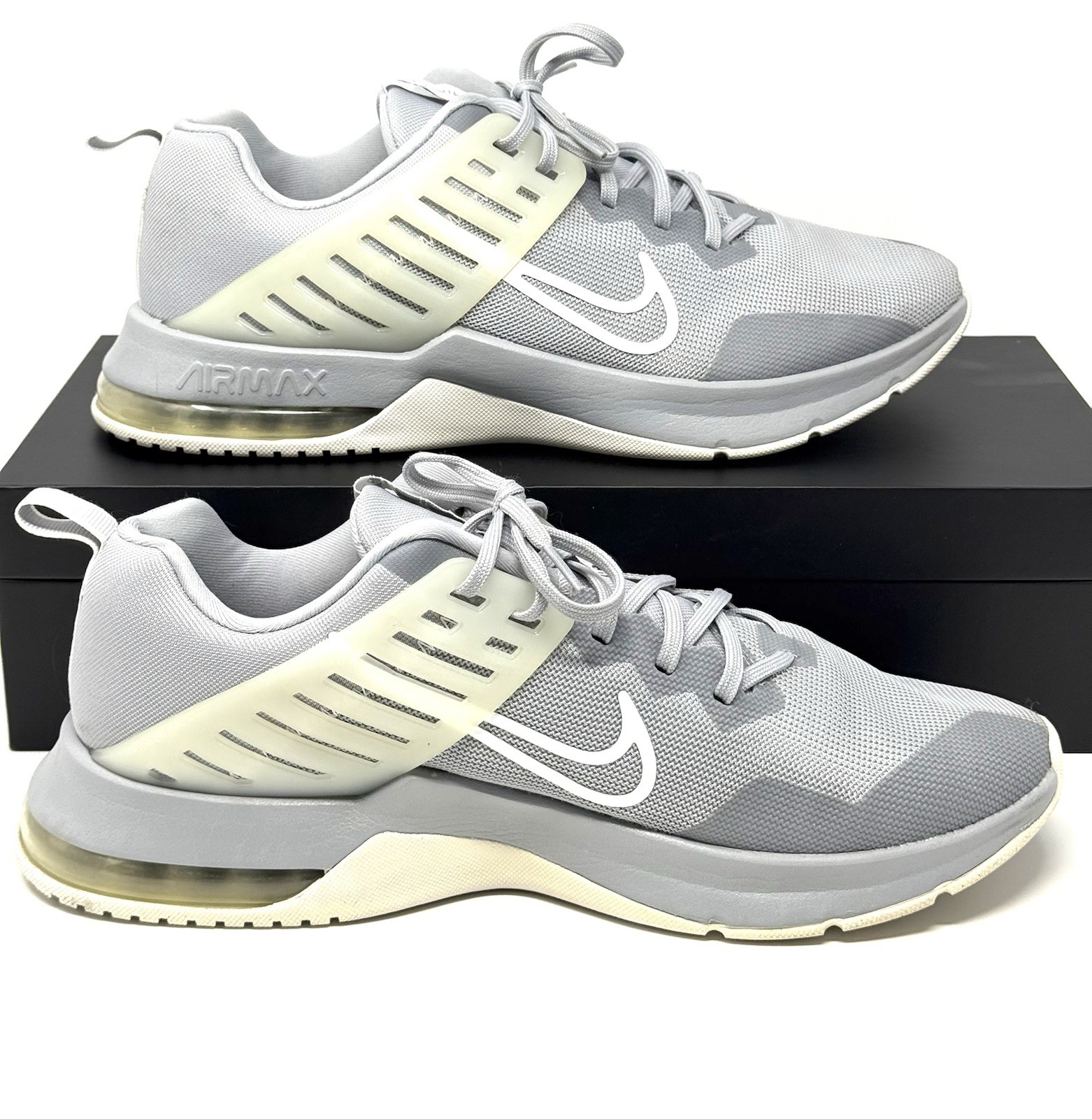 Nike Mens Air Max Alpha Trainer 3 Sz 11 Grey White Training Shoes CJ8058-004 EUC
