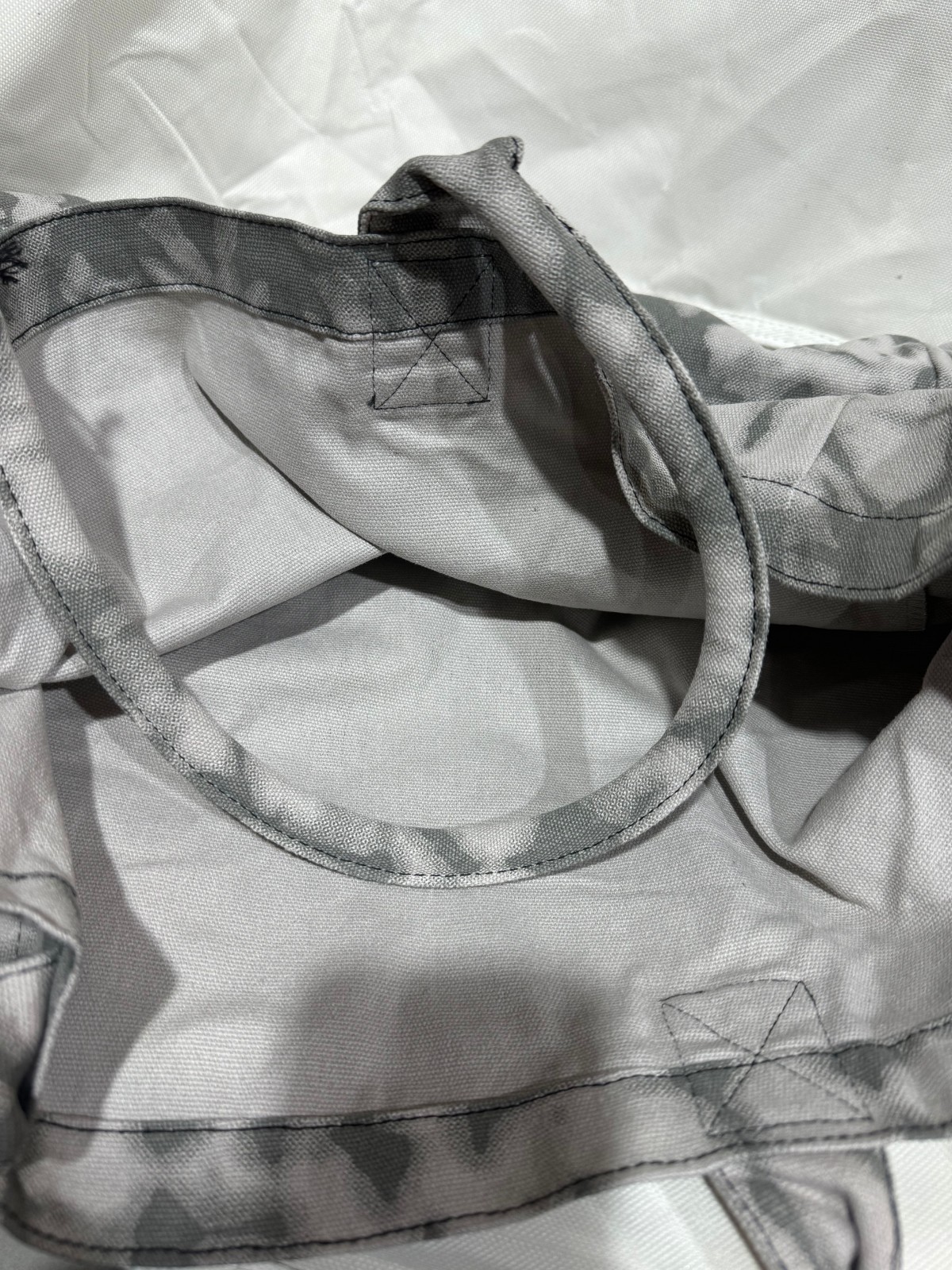 ALO Yoga Gray Tie Dye Large Canvas Tote Bag Gym Travel Carry-on NWT