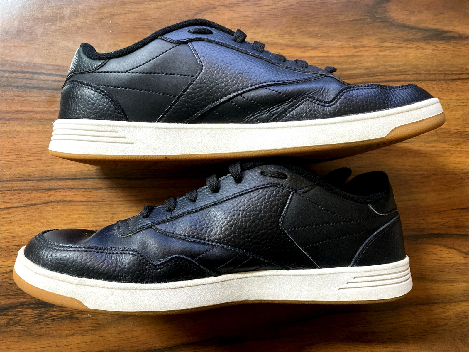Reebok Men’s Classic Club C 85 Black Leather Gum Sneakers Size 12 Mem Tech Shoes