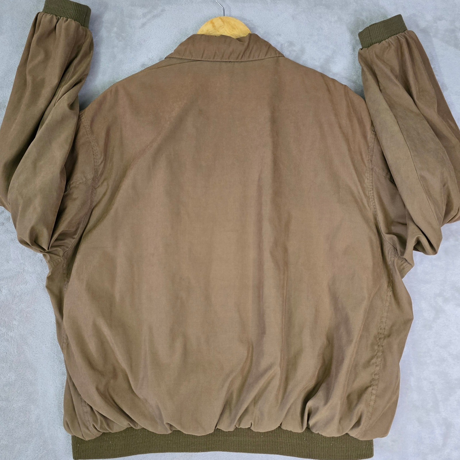 Weatherproof Men’s Bomber Jacket XL Brown “King’s North” Embroidered Full Zip