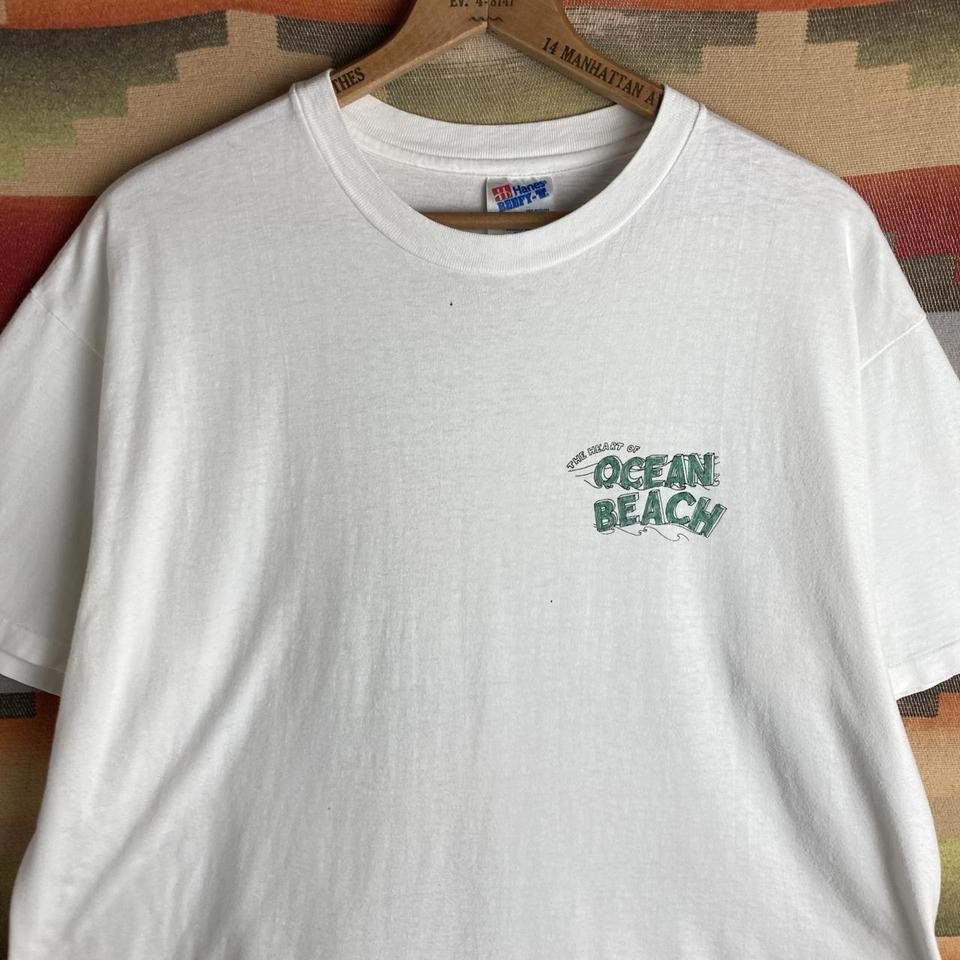Vintage 90s Ocean Beach San Diego California White T-shirt | Size Mens XL USA