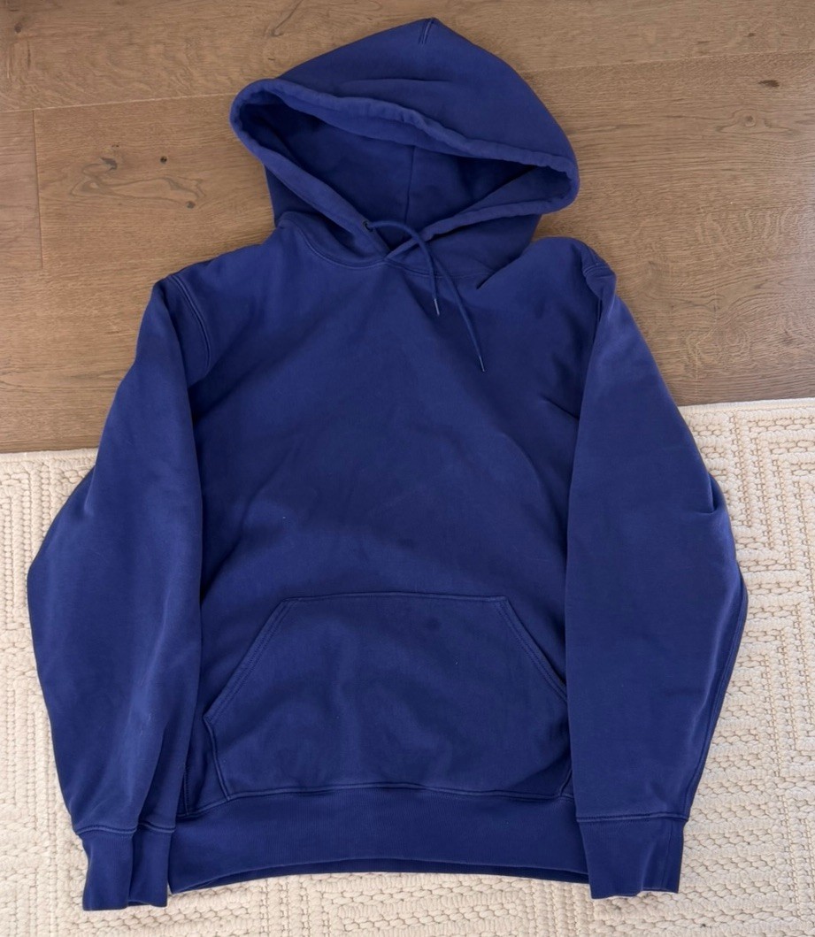 J Crew Sportswear Heritage 14oz Fleece Hoodie Sweatshirt Blue Large L $128