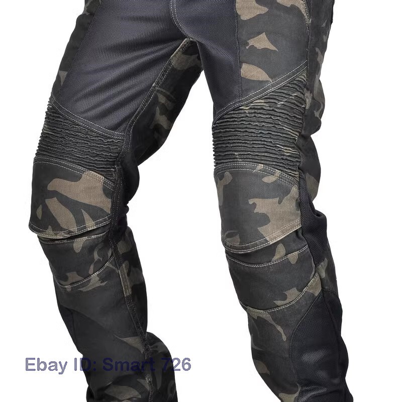 Men Motorcycle Riding Pants Summer Mesh Biker Motocross Jeans Racing Casual Camo