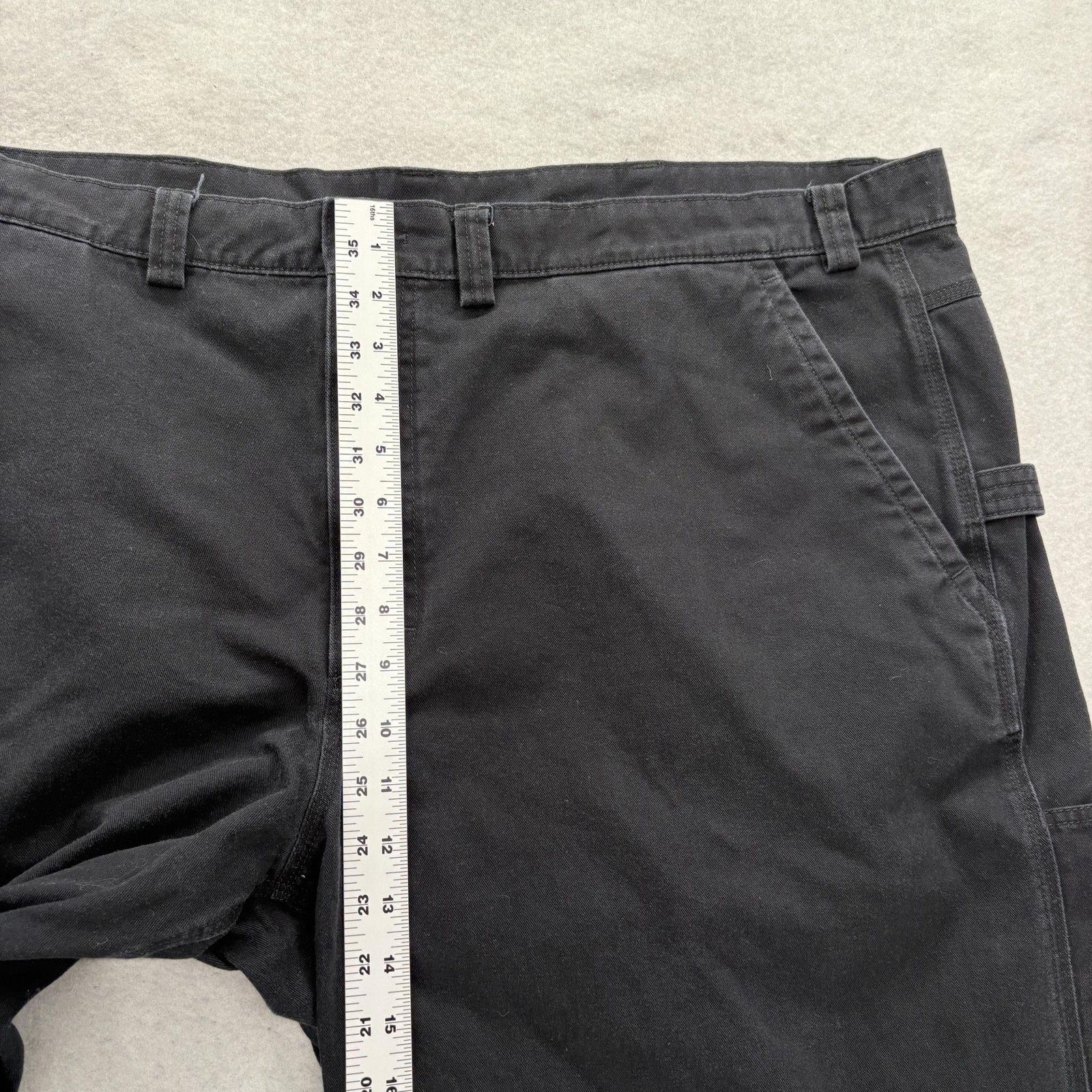 Duluth Everyday Twill Carpenter Pants Mens 46×30 Black Crouch Gusset Workwear