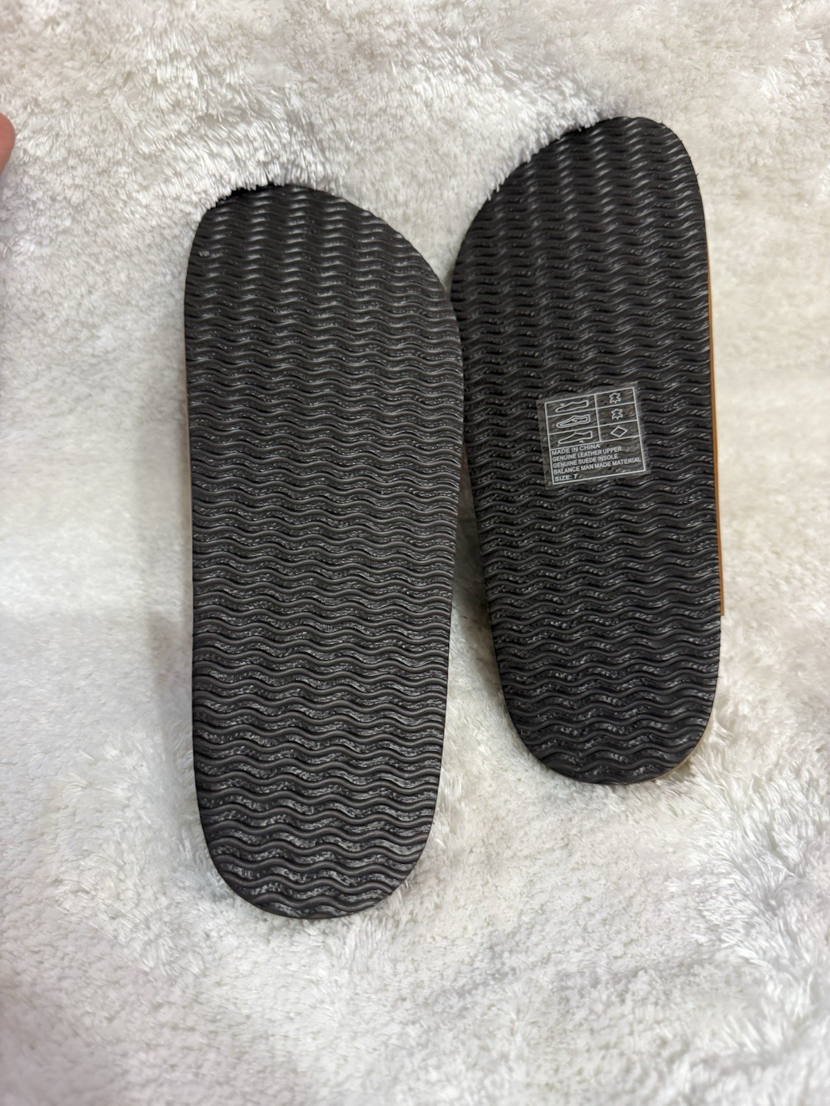 Greystone leather Collection Women’s Sandals, Size 7, Brown Leather